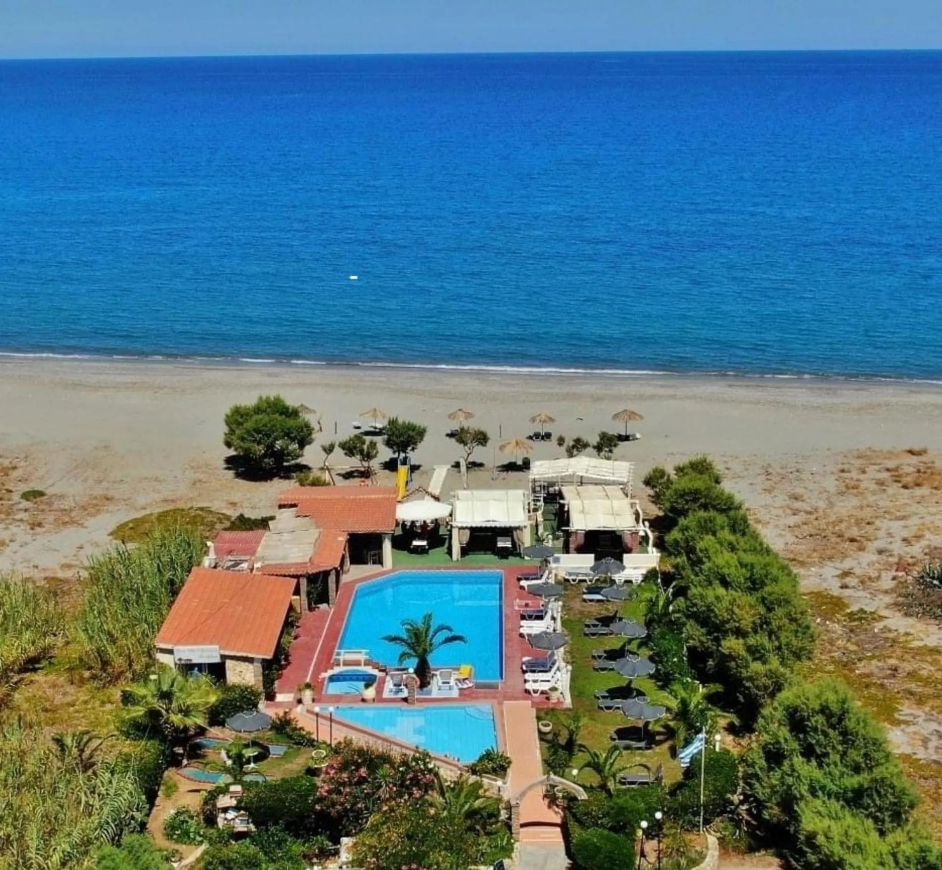 Pool view in Stavros Villas&Apartments