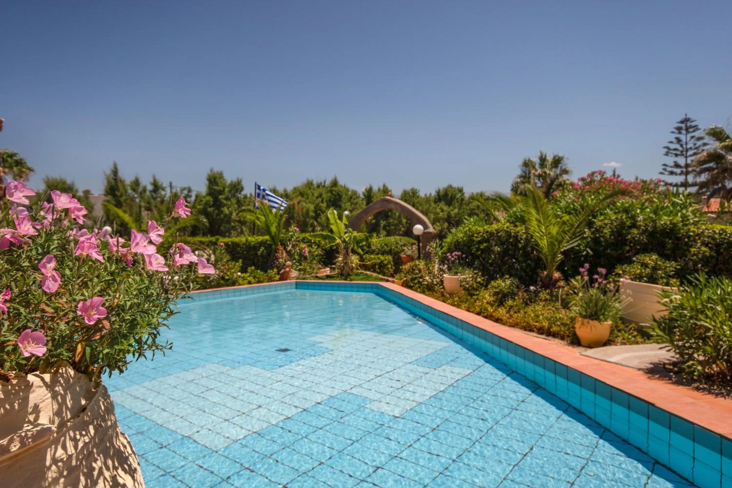Pool view in Stavros Villas&Apartments