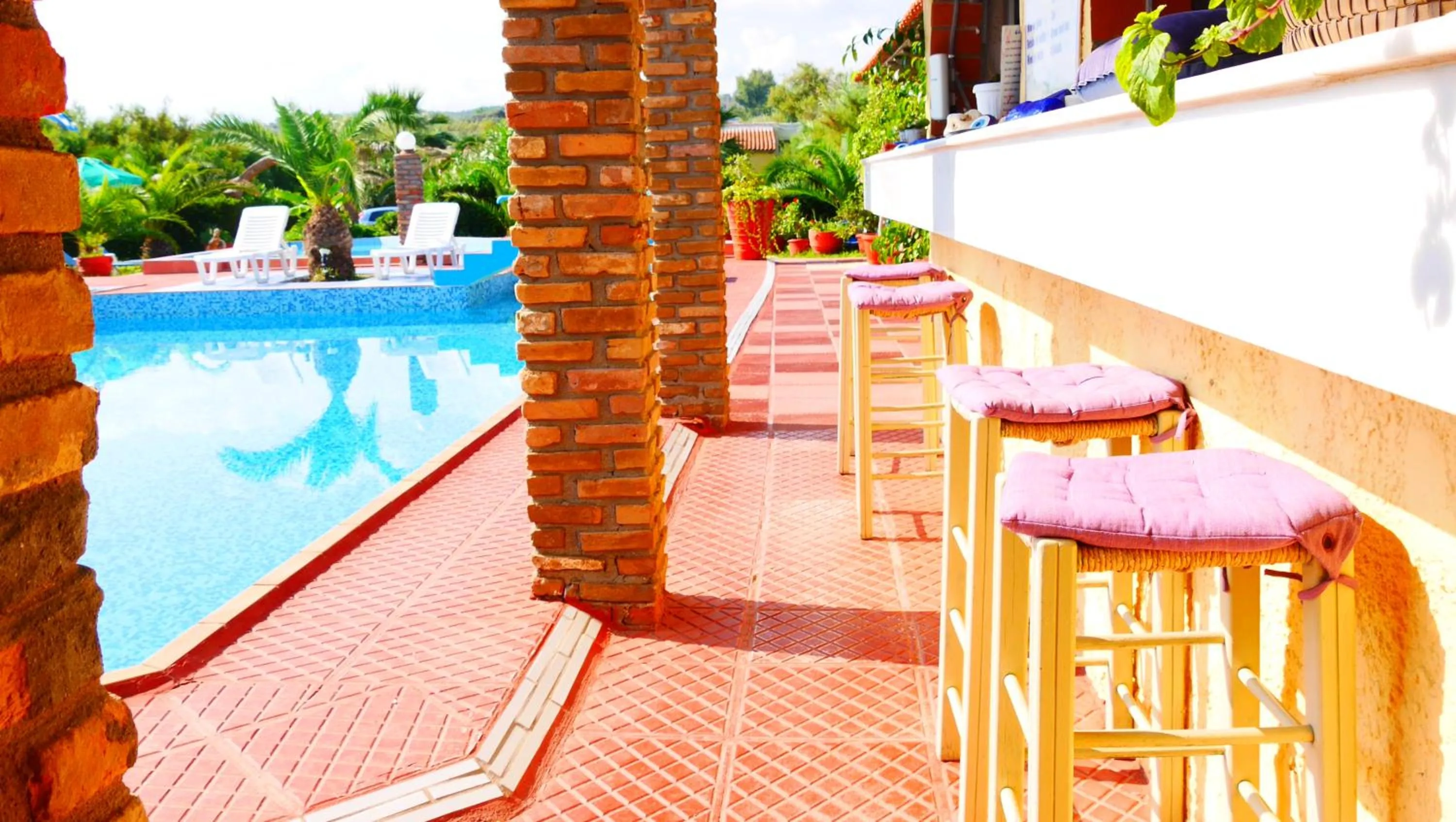 Pool view in Stavros Villas&Apartments