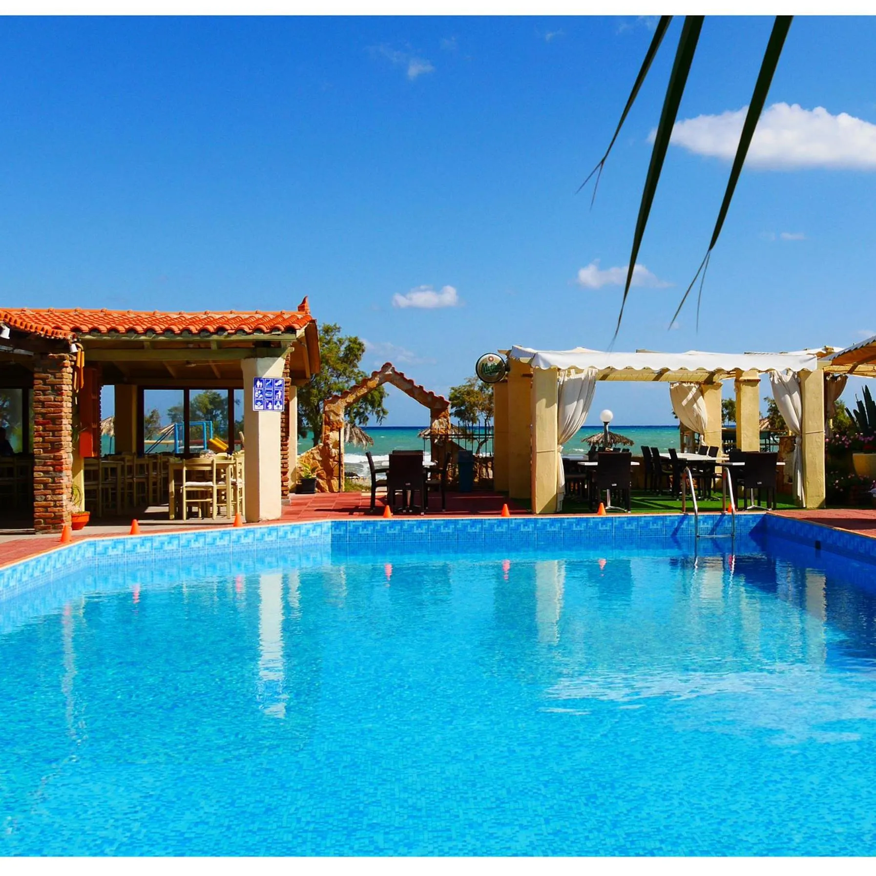 Pool view in Stavros Villas&Apartments
