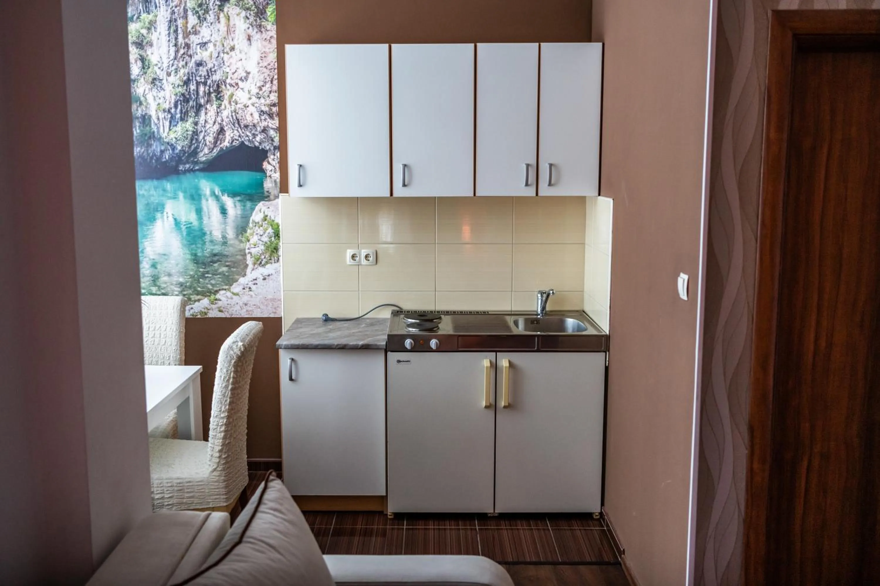 Kitchen or kitchenette in Hotel Oasis