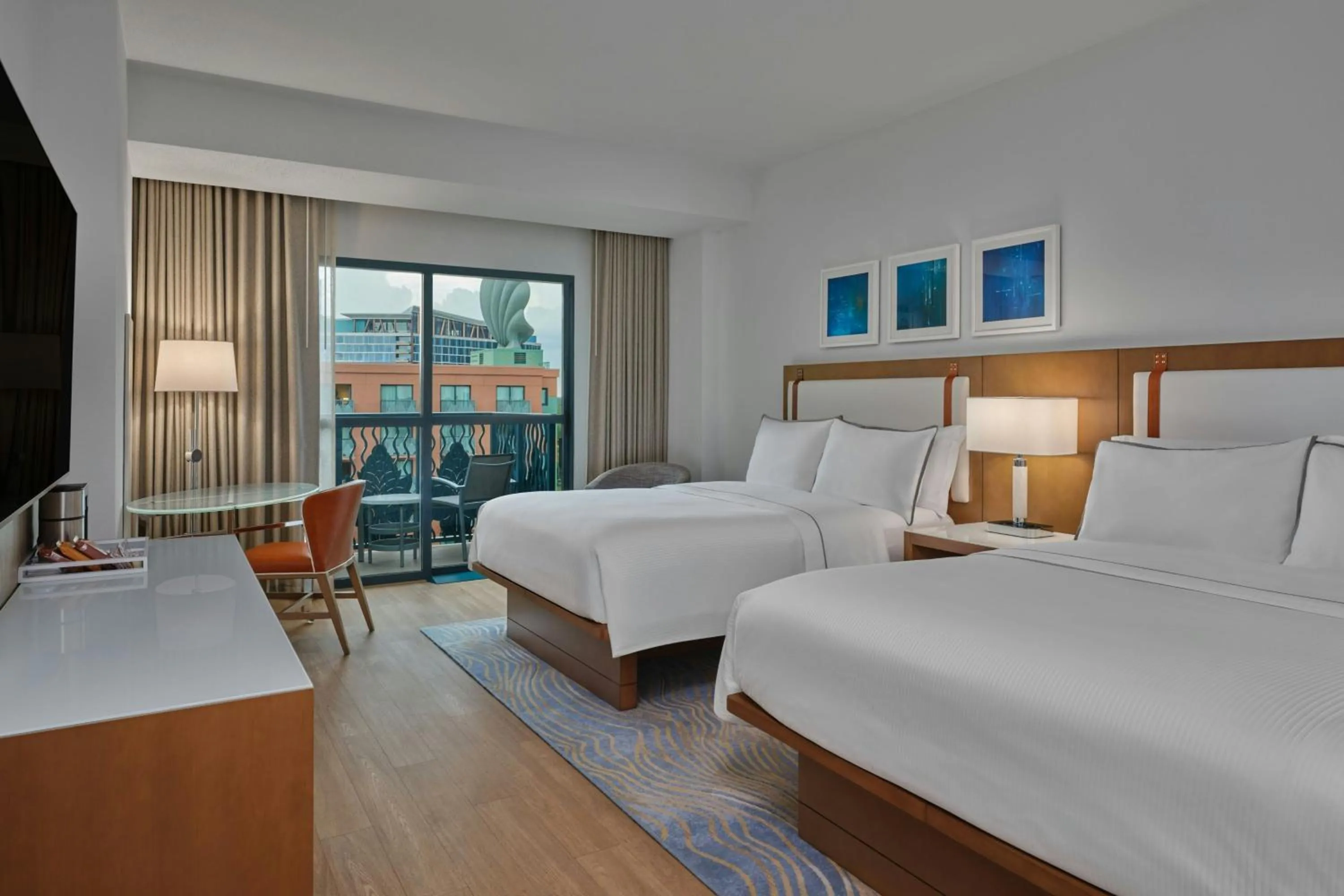Photo of the whole room, Bed in Walt Disney World Swan