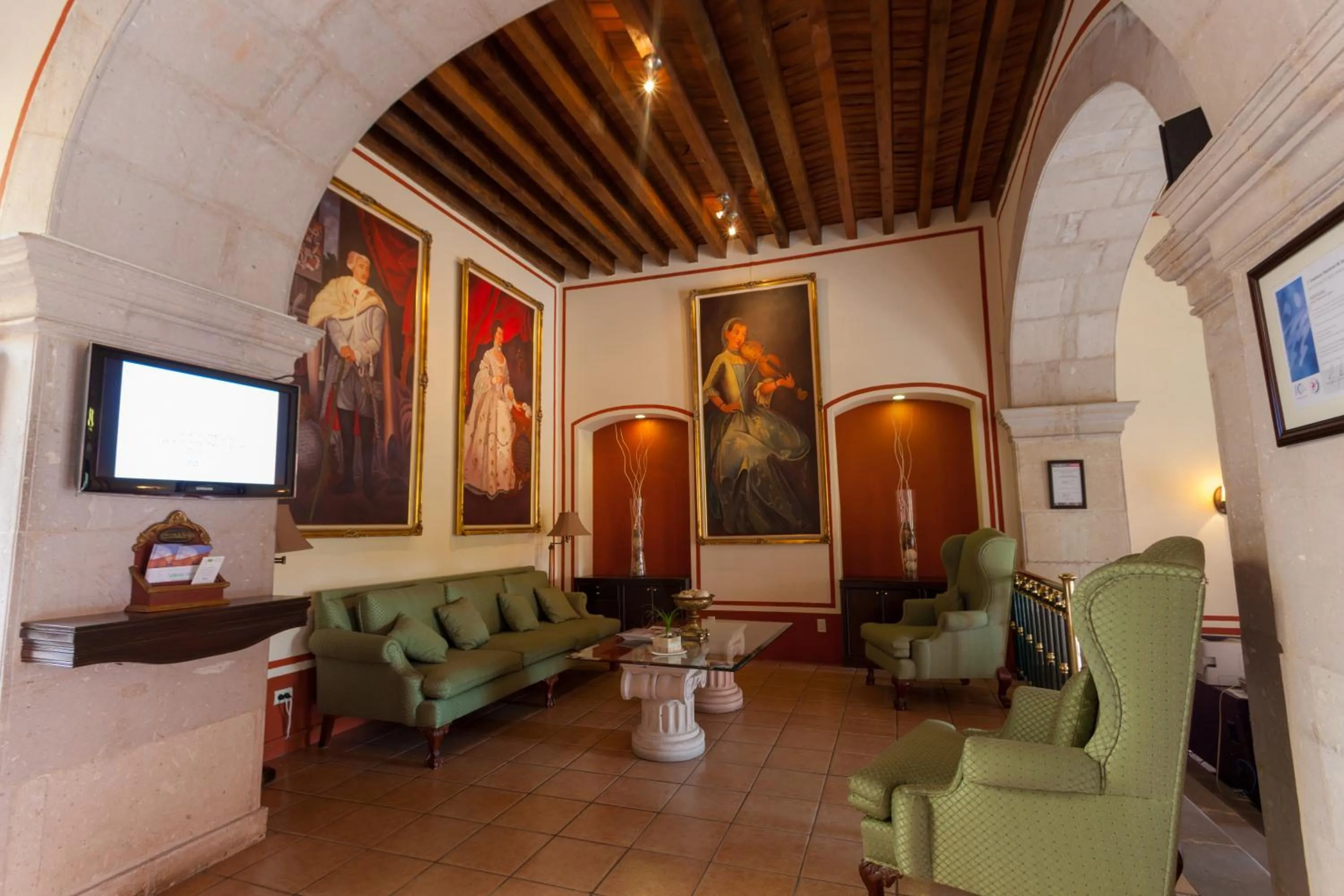 Lobby or reception in Hotel Meson de Jobito