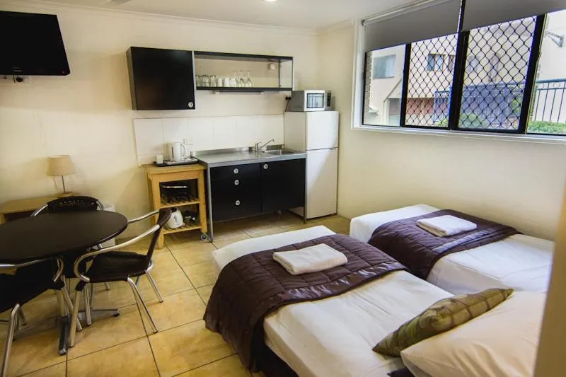 Bed in Horizons Motel