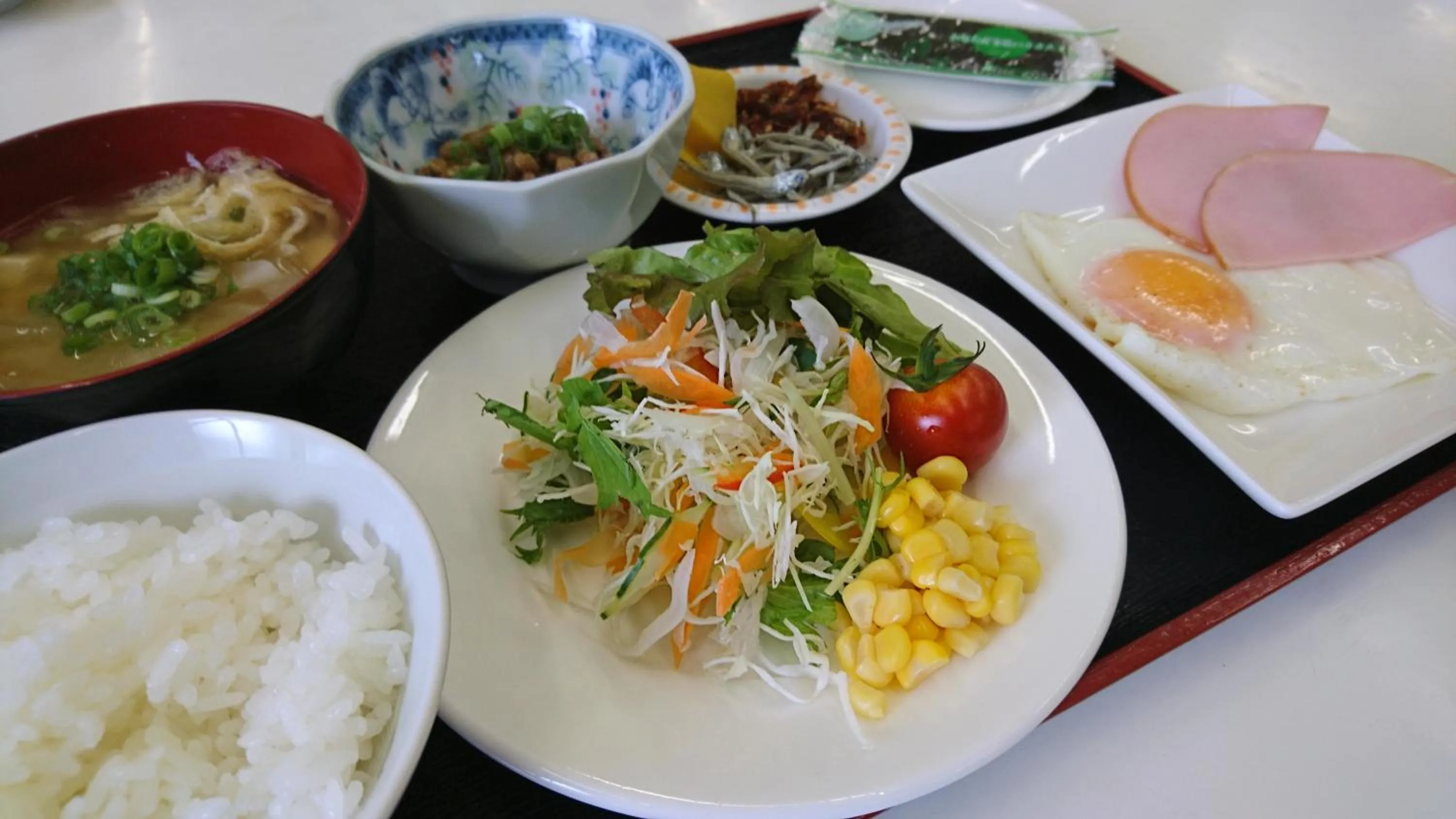 Asian breakfast in Hotel Taiheiyo