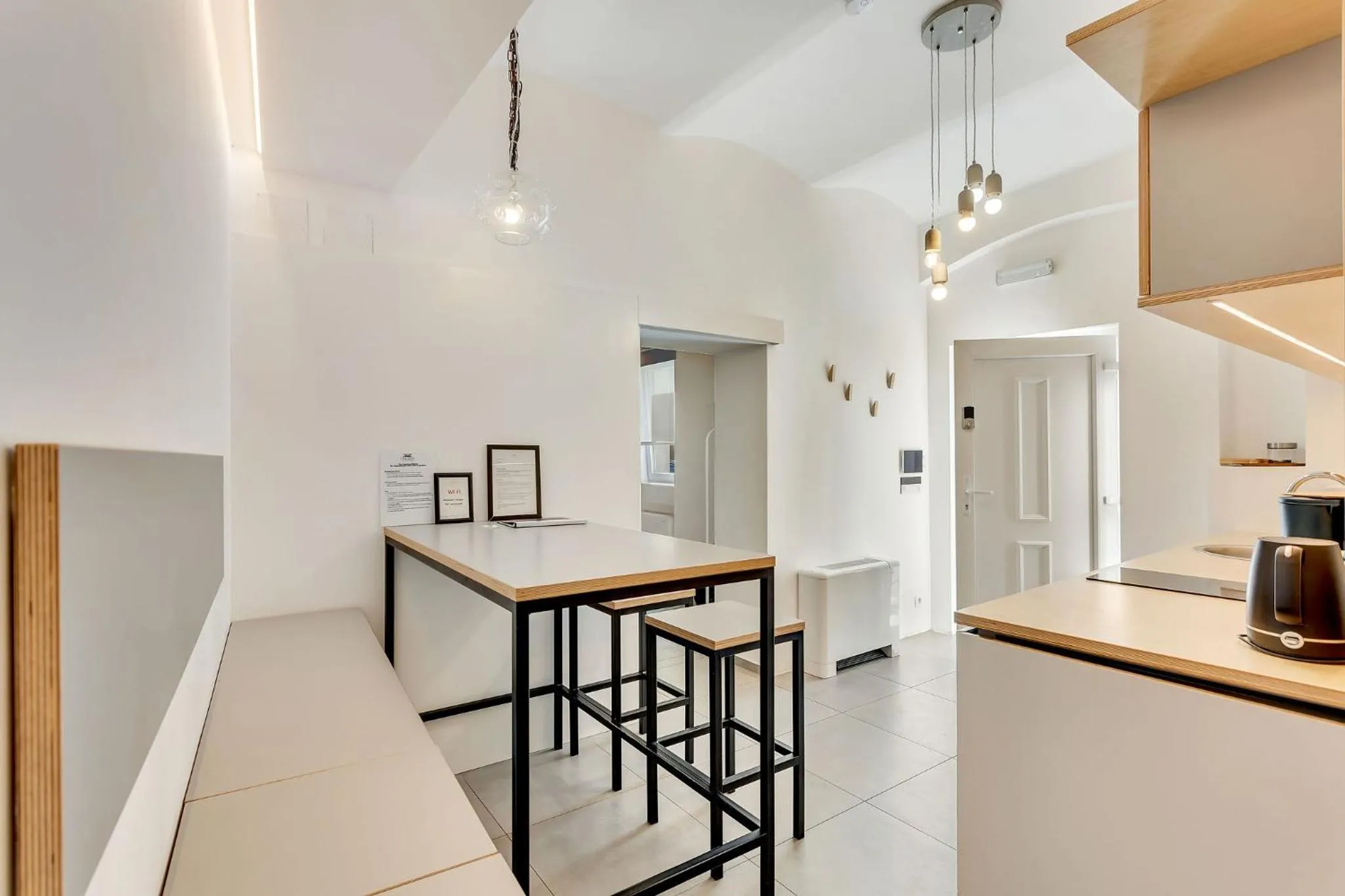 Dining area in Pekarna apartments