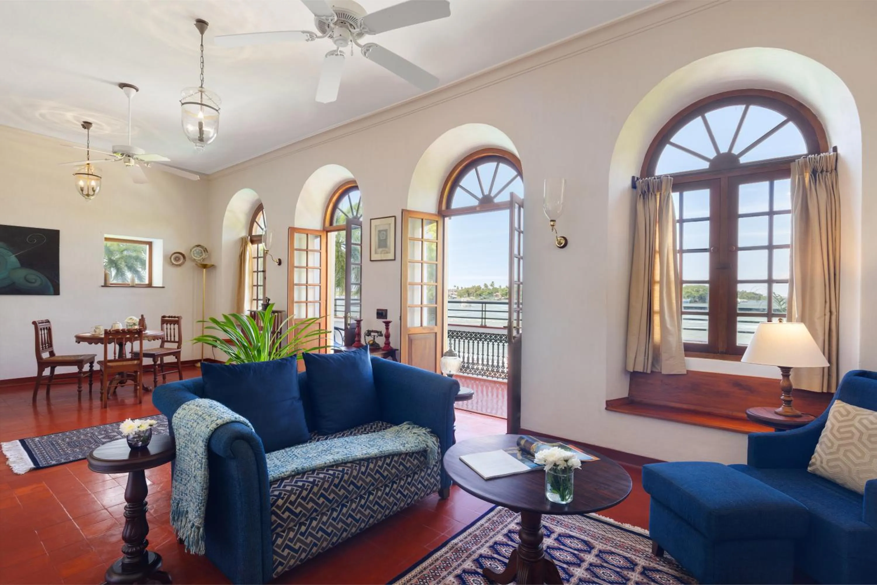 Living room in Brunton Boatyard - A CGH Earth Experience