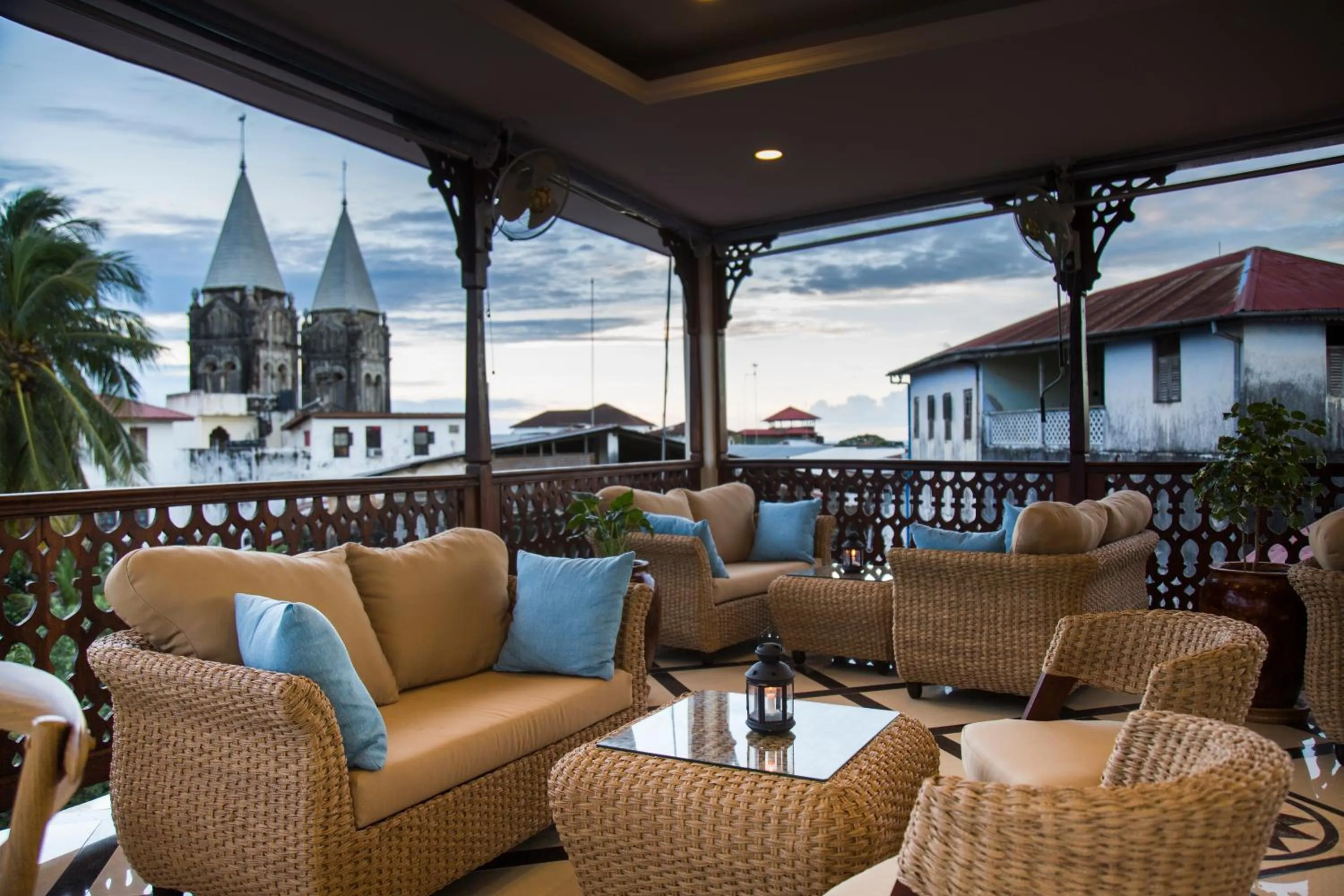 Seating area in Spice Palace Hotel