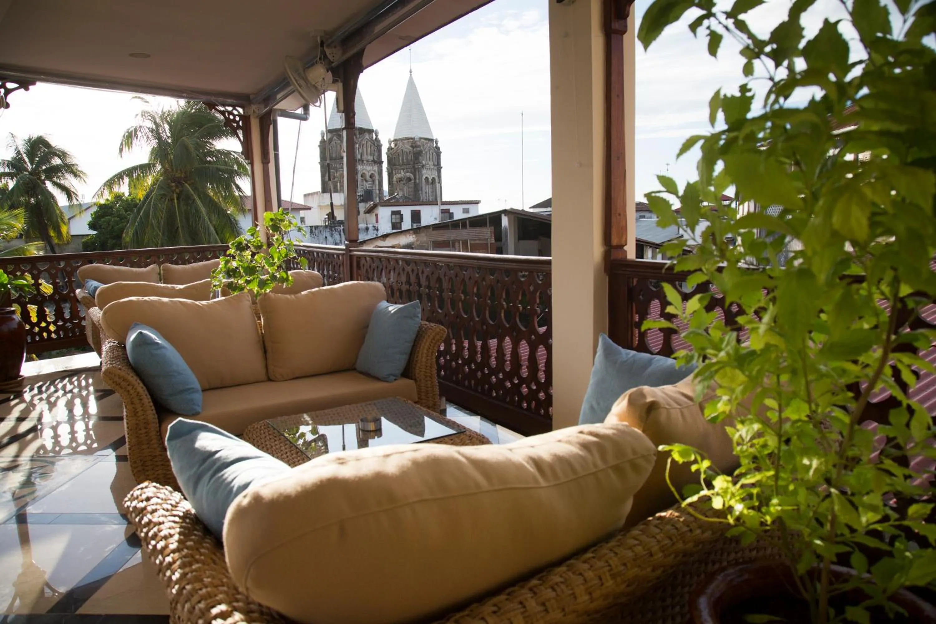 Patio in Spice Palace Hotel