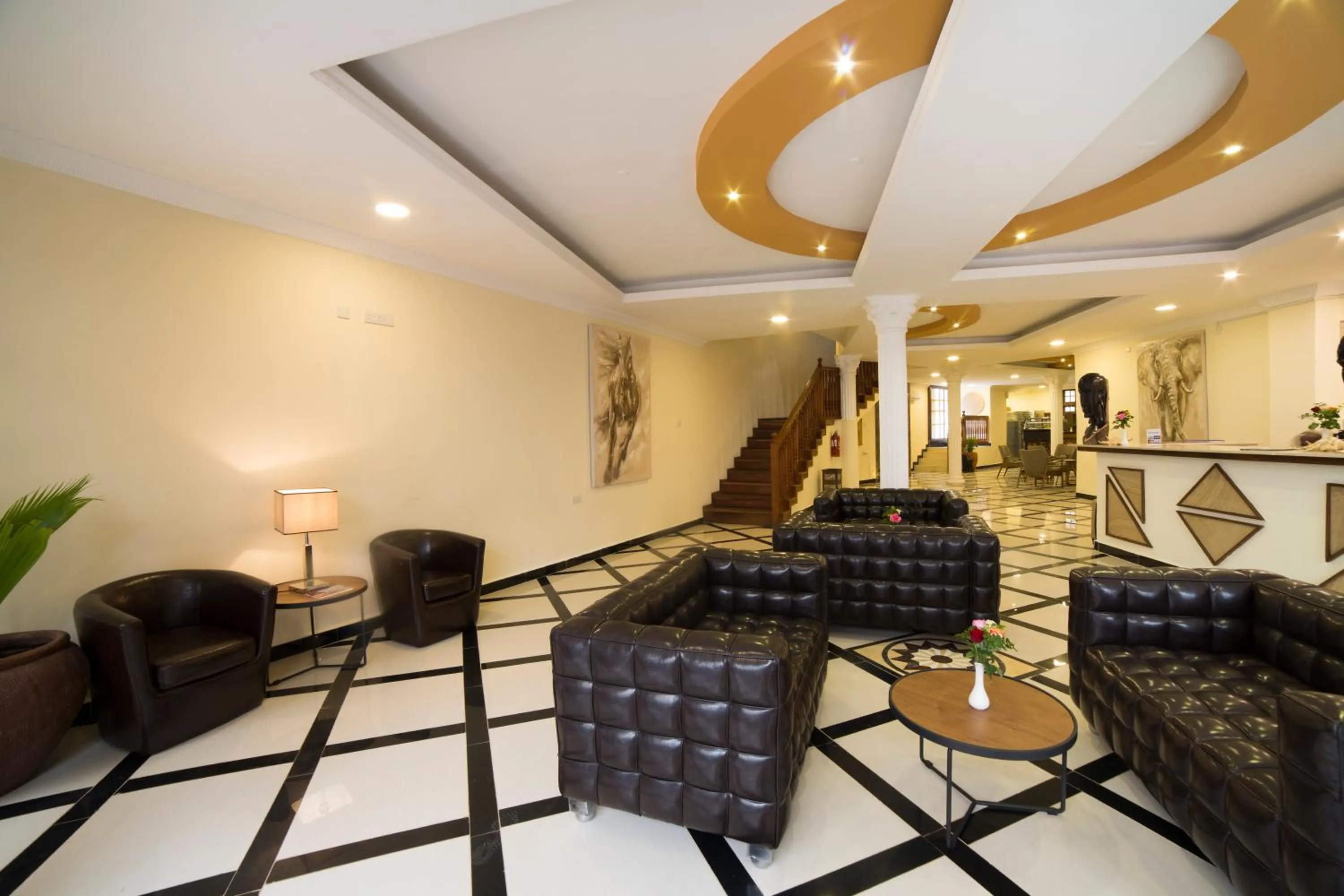 Seating area in Spice Palace Hotel