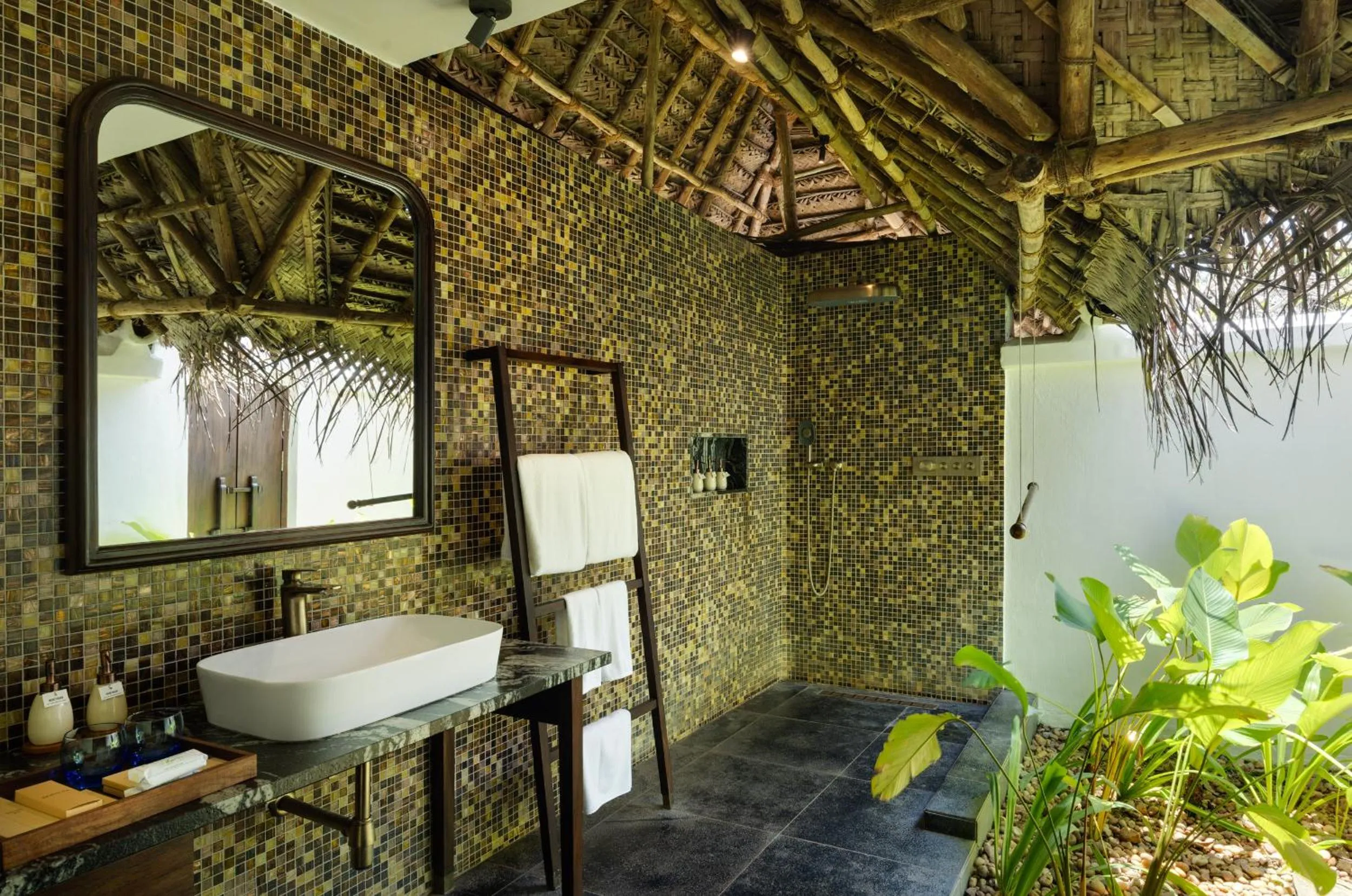 Bathroom in Marari Beach Resort Alleppey - A CGH Earth Experience