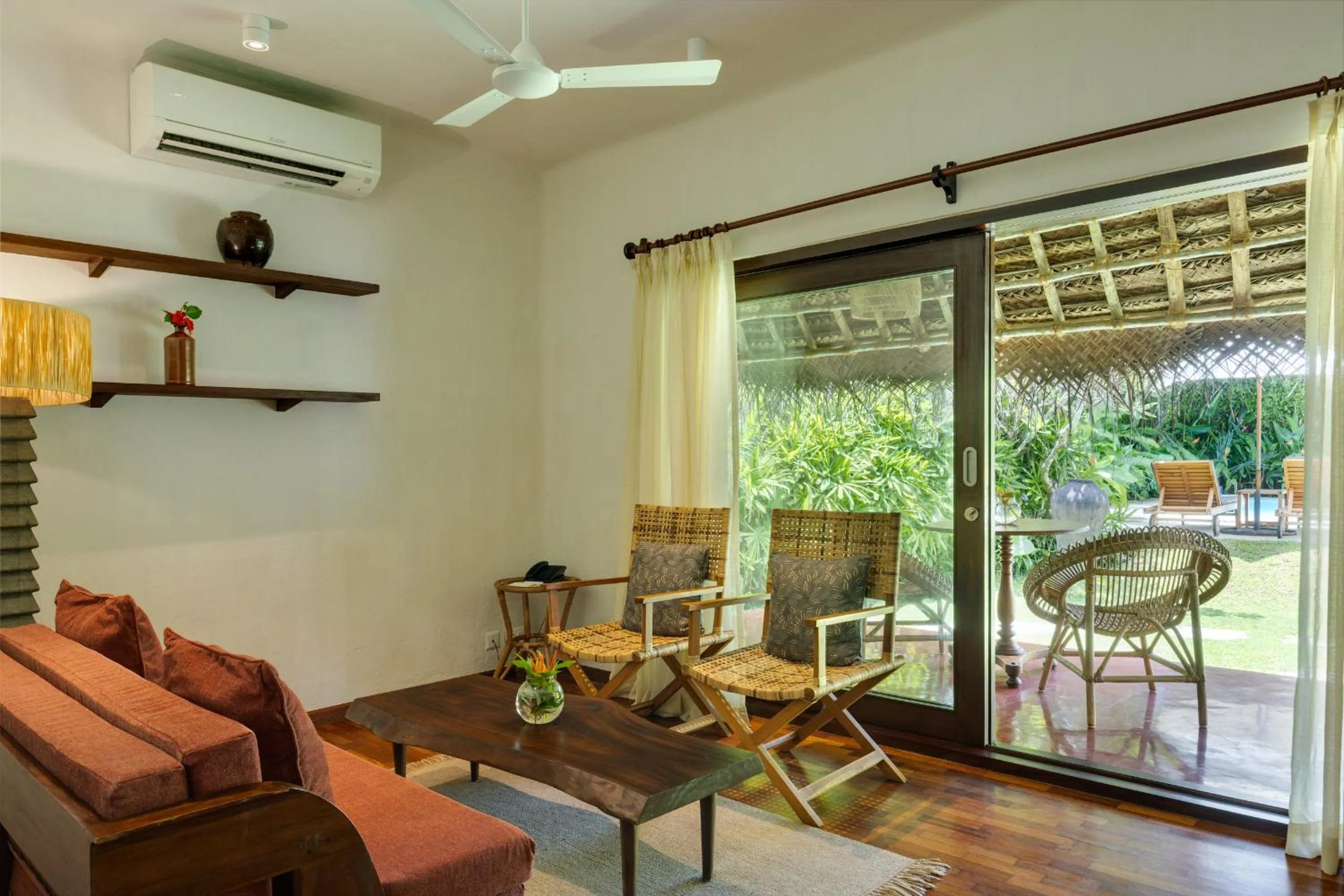 Living room in Marari Beach Resort Alleppey - A CGH Earth Experience