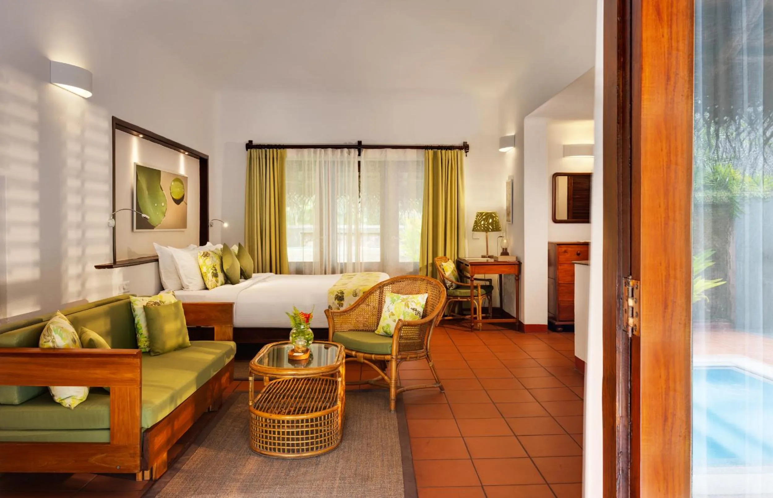 Bed in Marari Beach Resort Alleppey - A CGH Earth Experience