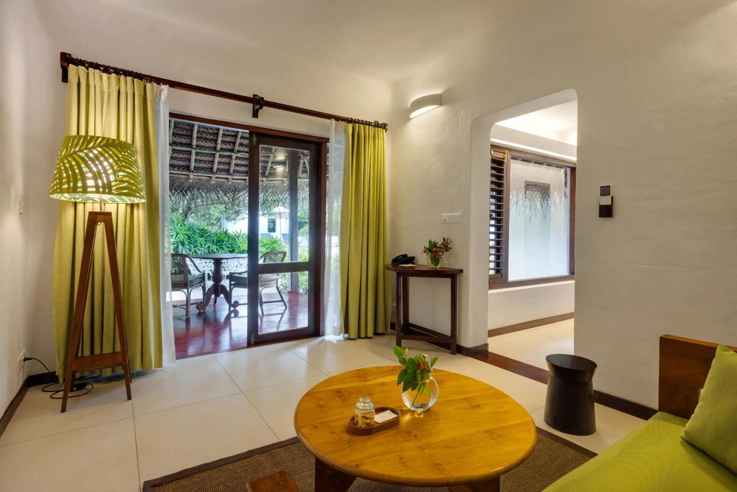 Living room in Marari Beach Resort Alleppey - A CGH Earth Experience