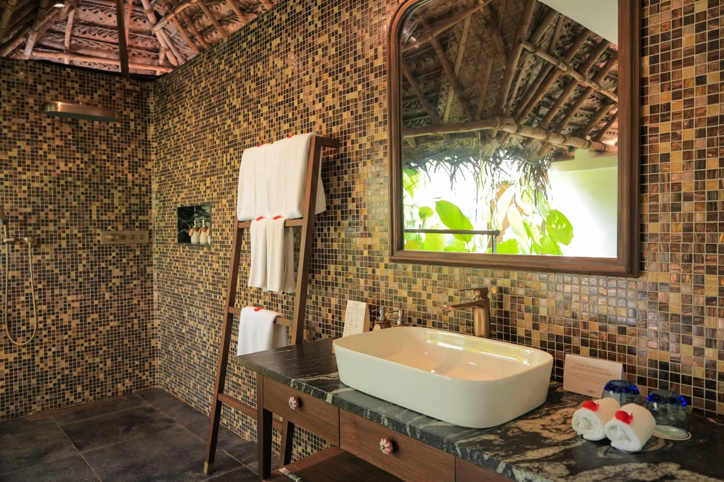 Bathroom in Marari Beach Resort Alleppey - A CGH Earth Experience