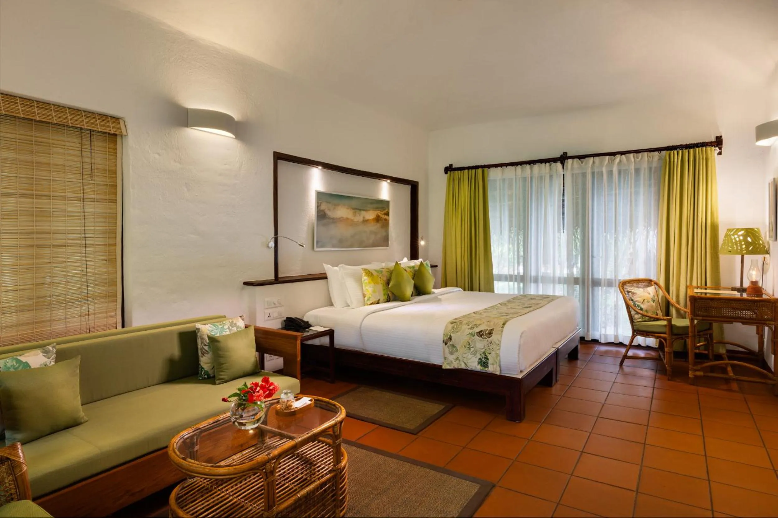 Bed in Marari Beach Resort Alleppey - A CGH Earth Experience