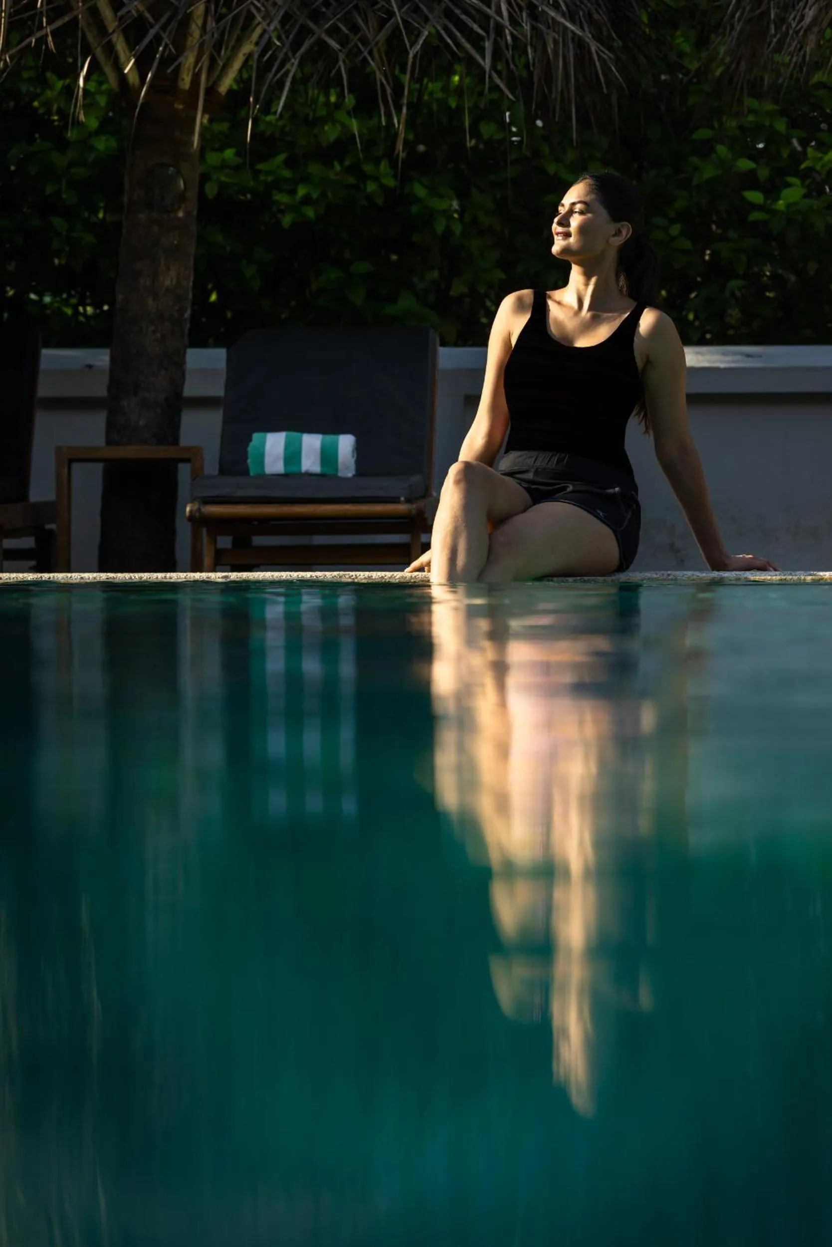 Pool view in Marari Beach Resort Alleppey - A CGH Earth Experience