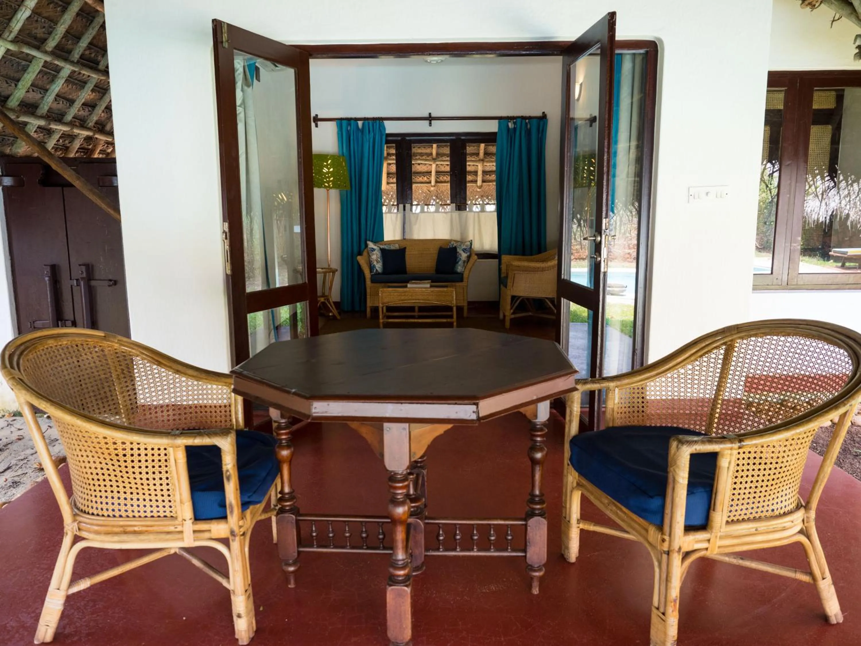 Living room in Marari Beach Resort Alleppey - A CGH Earth Experience