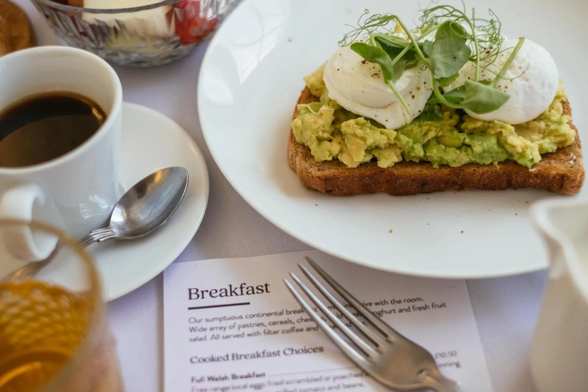 Food and drinks in Ty Afon - River House