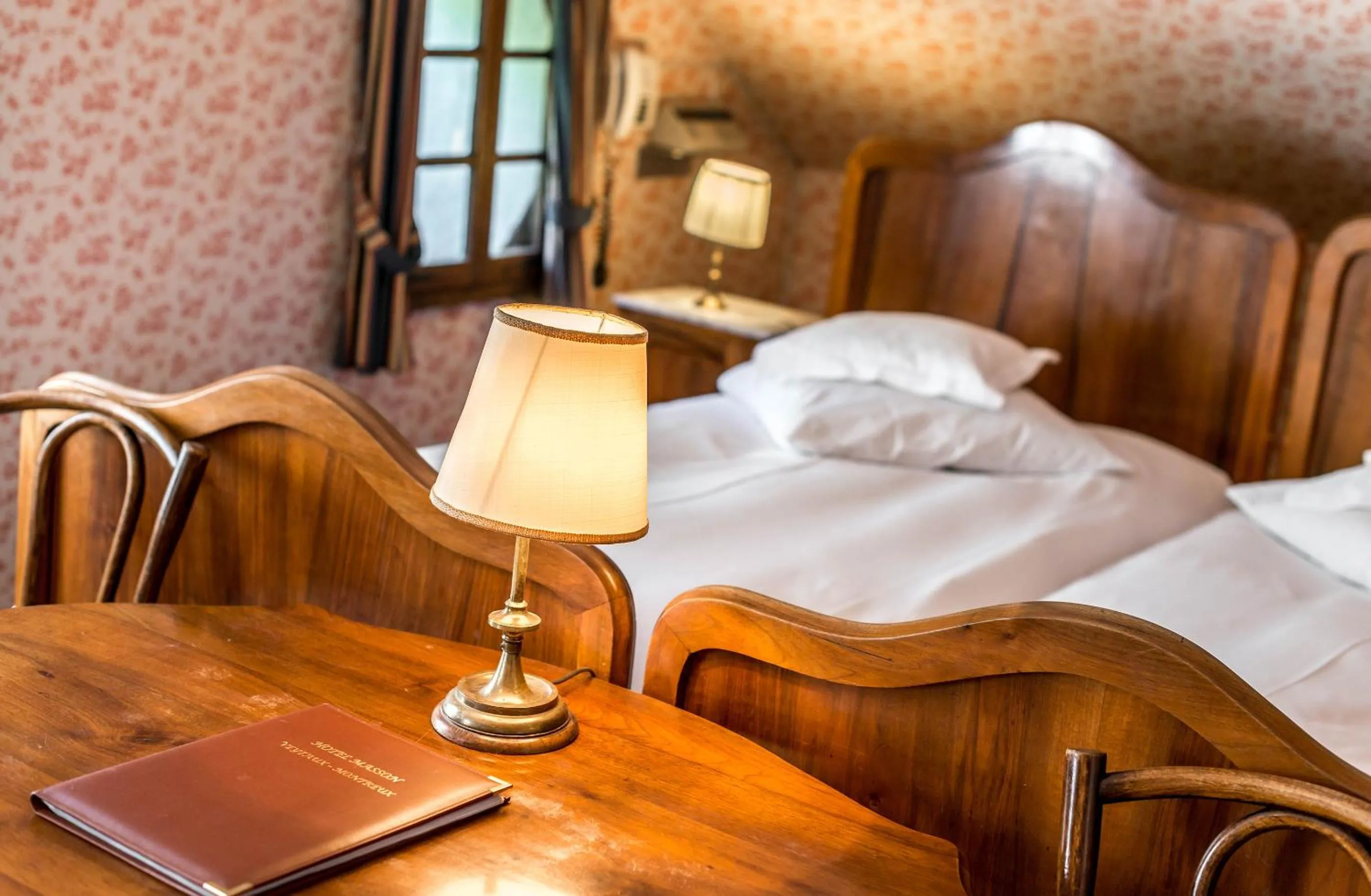 Bed in Swiss Historic Hotel Masson