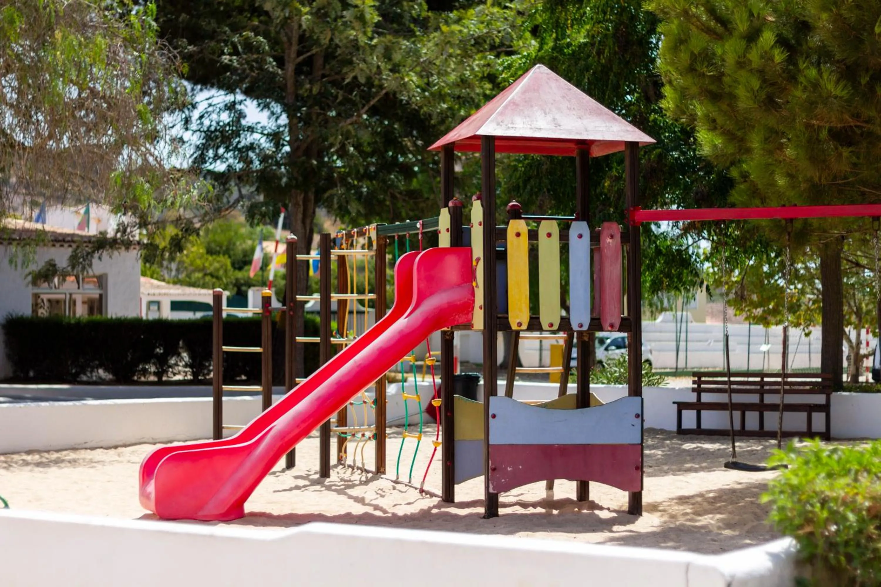 Children play ground in Parque de Campismo Orbitur Valverde