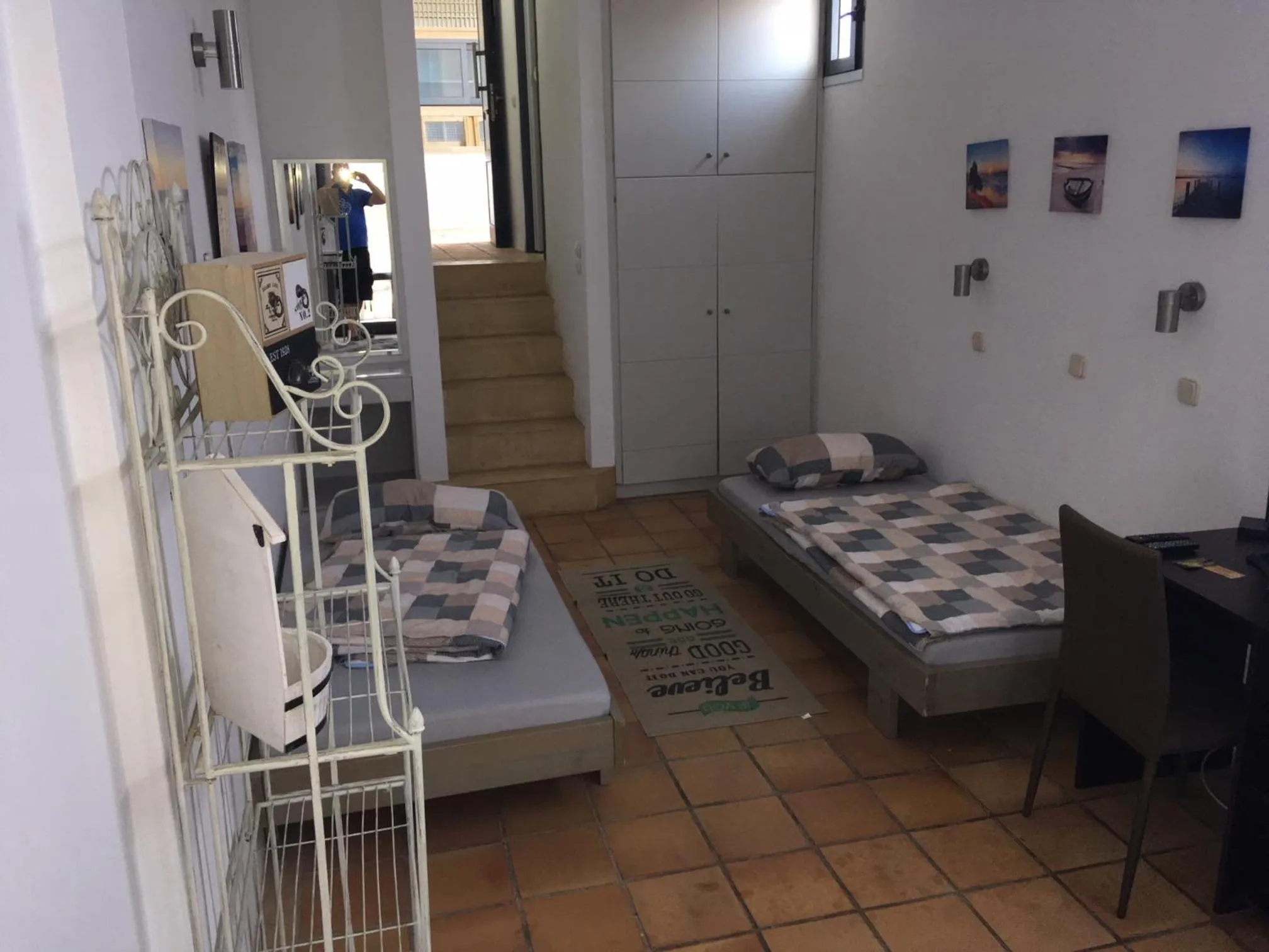 Bed in Anissaras Beach Appartement