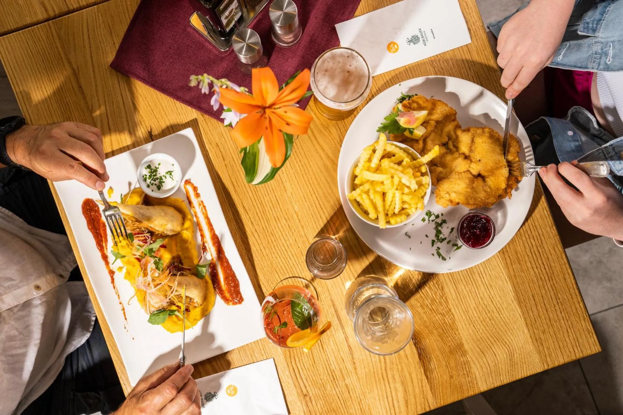 Food and drinks in Wellness Landhaus Parth