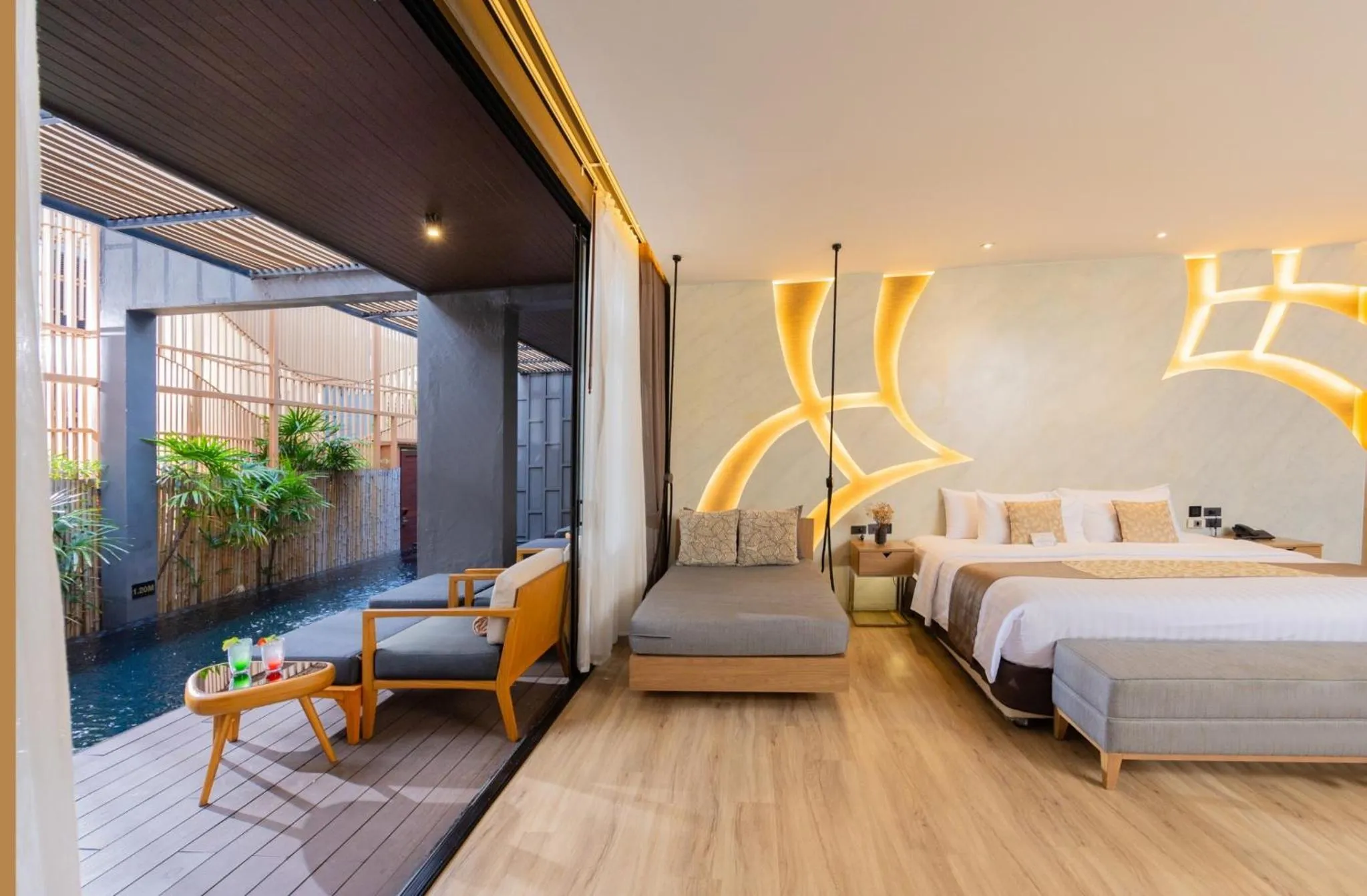 View (from property/room), Bed in The Yana Villas Hua Hin