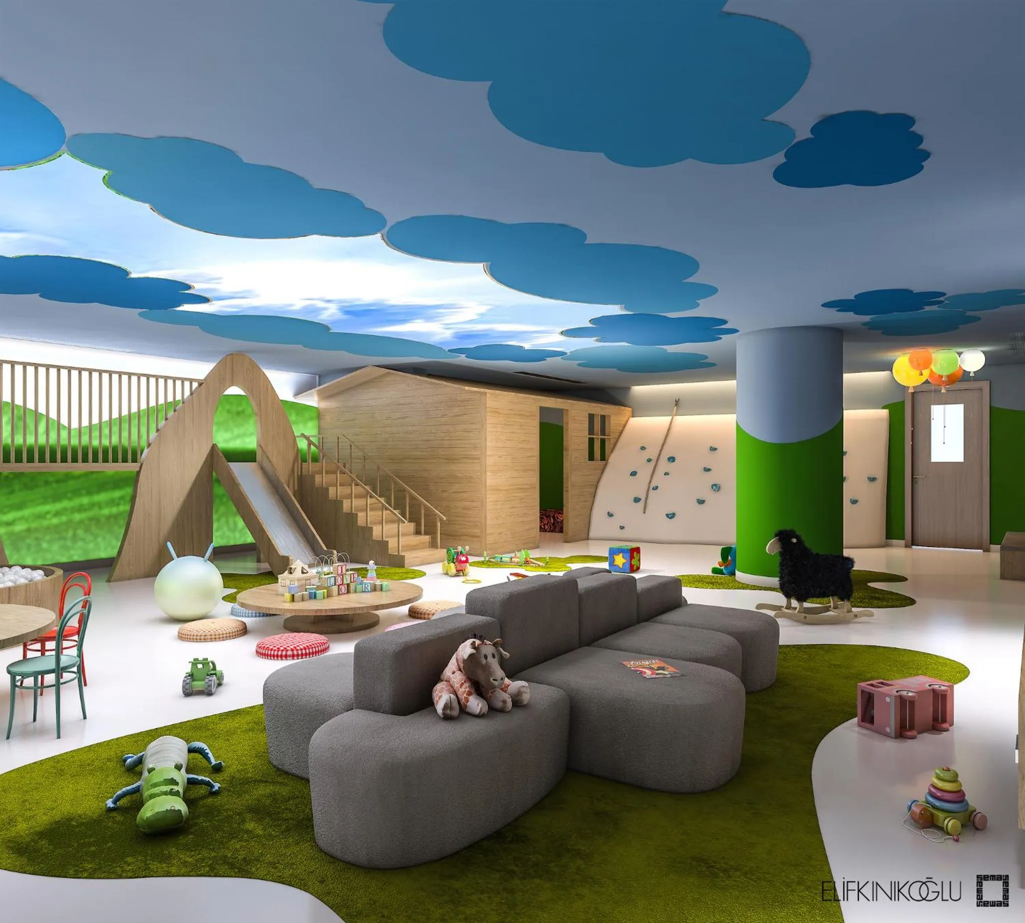 Children play ground in Ilgaz Mountain Resort Hotel