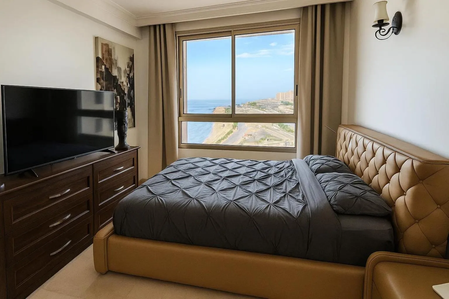 Bed in Luxurious Beach apartments