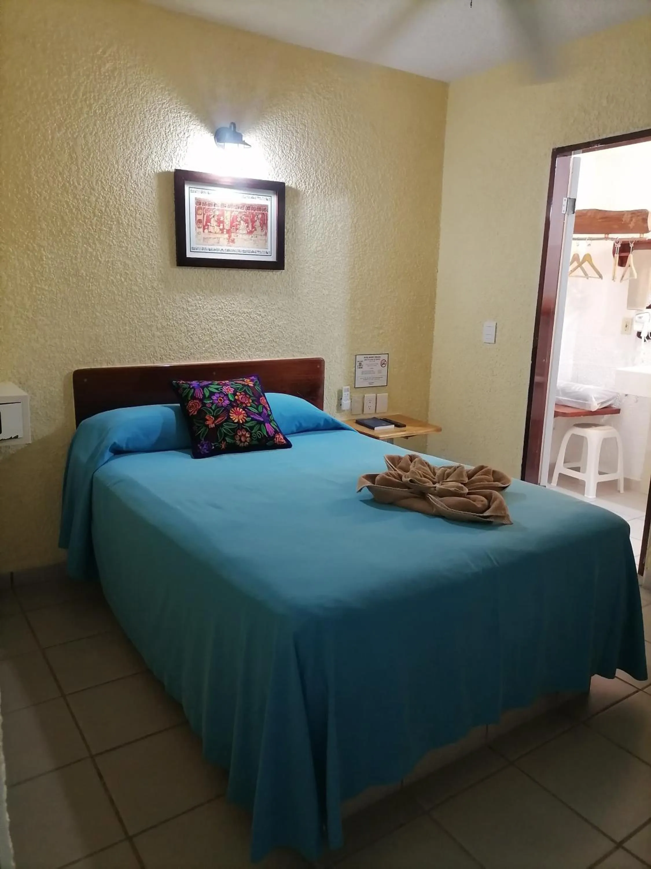 Decorative detail, Bed in Hotel - Museo Xibalba