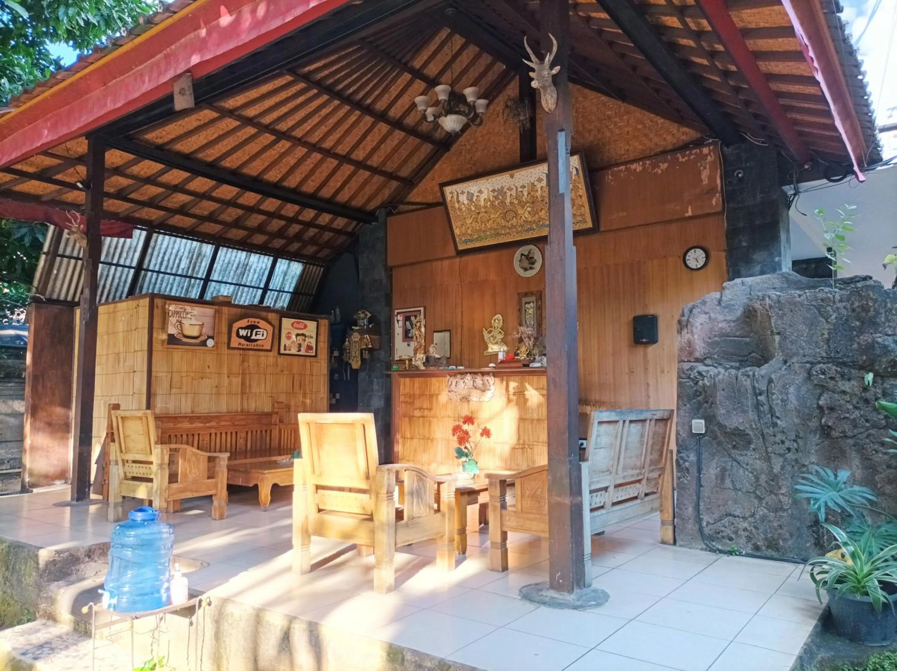 Seating area in Sapta Petala Hotel
