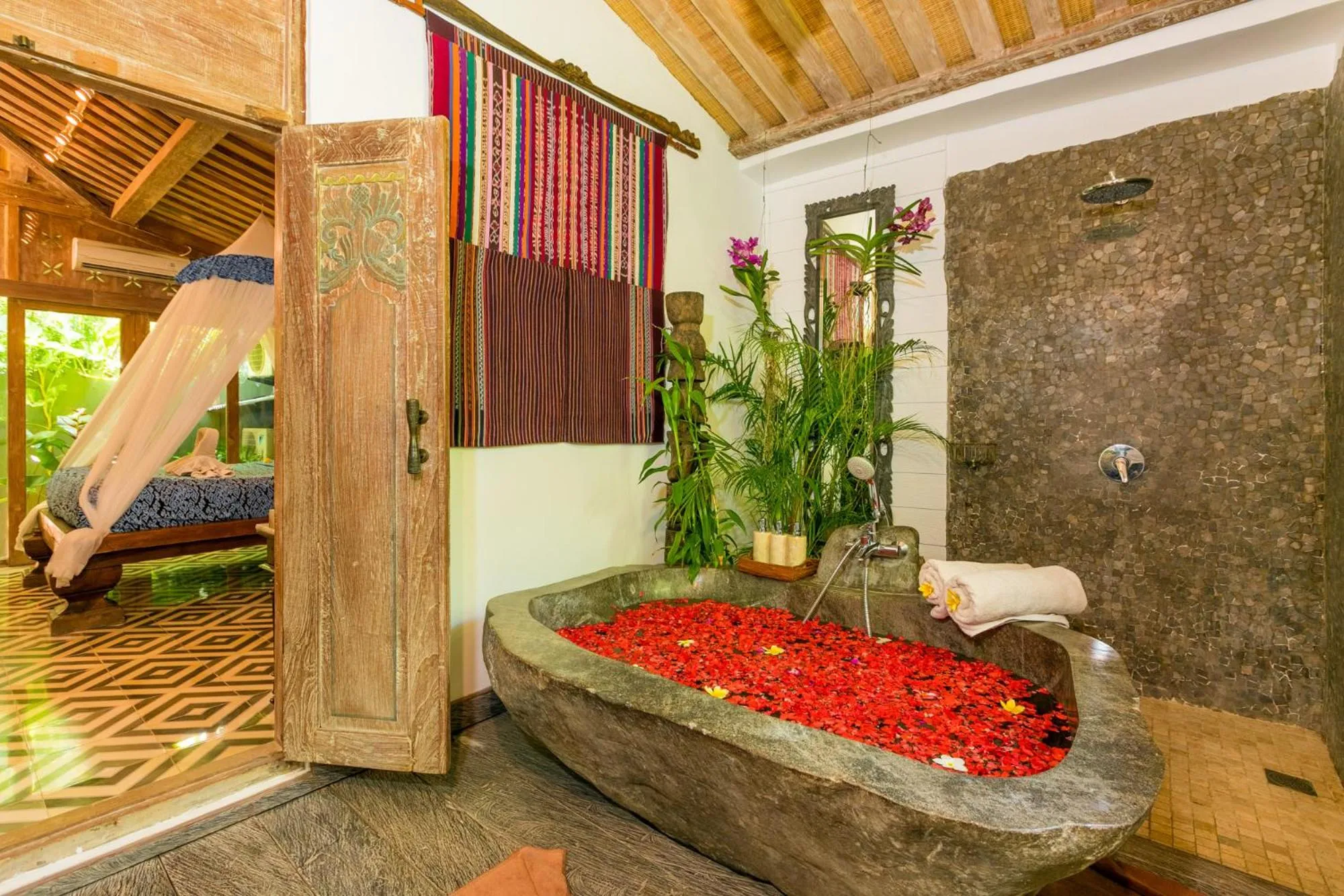 Toilet, Bed in Villa Kampung Kecil Boutique Hotel