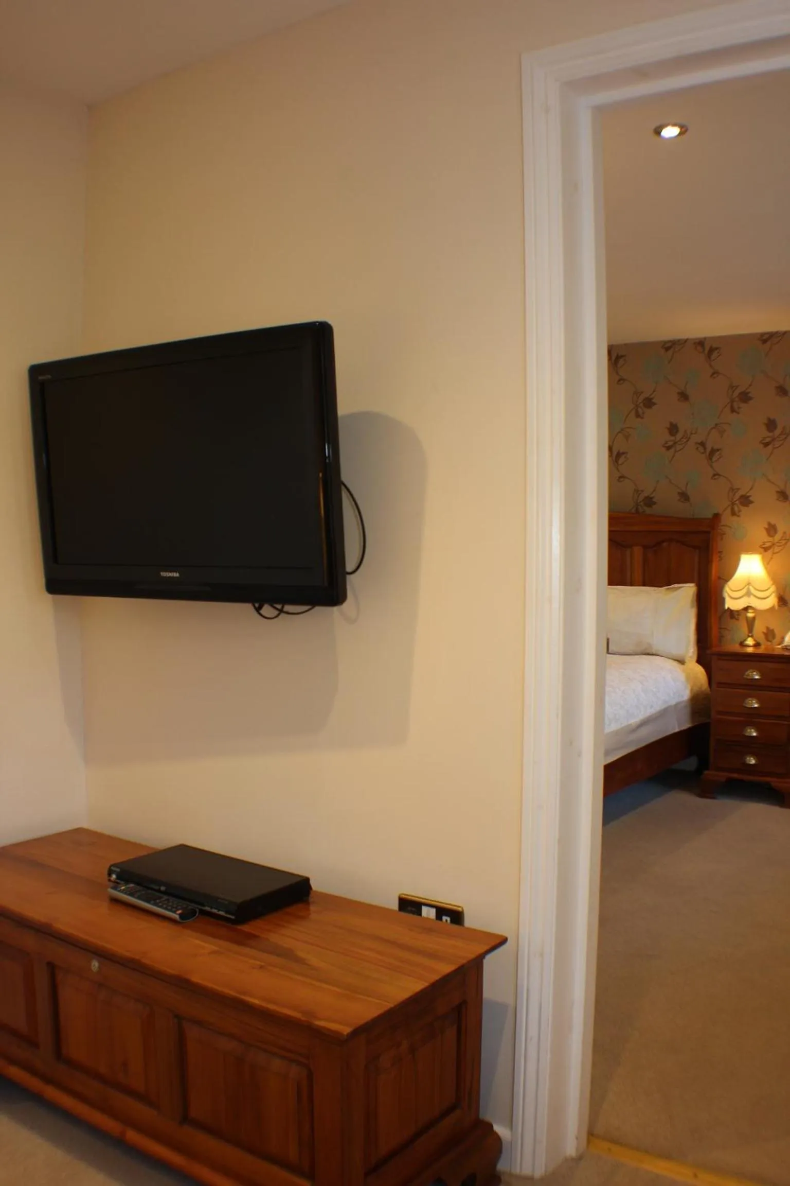 Seating area, Bed in Rose in Vale Country House Hotel