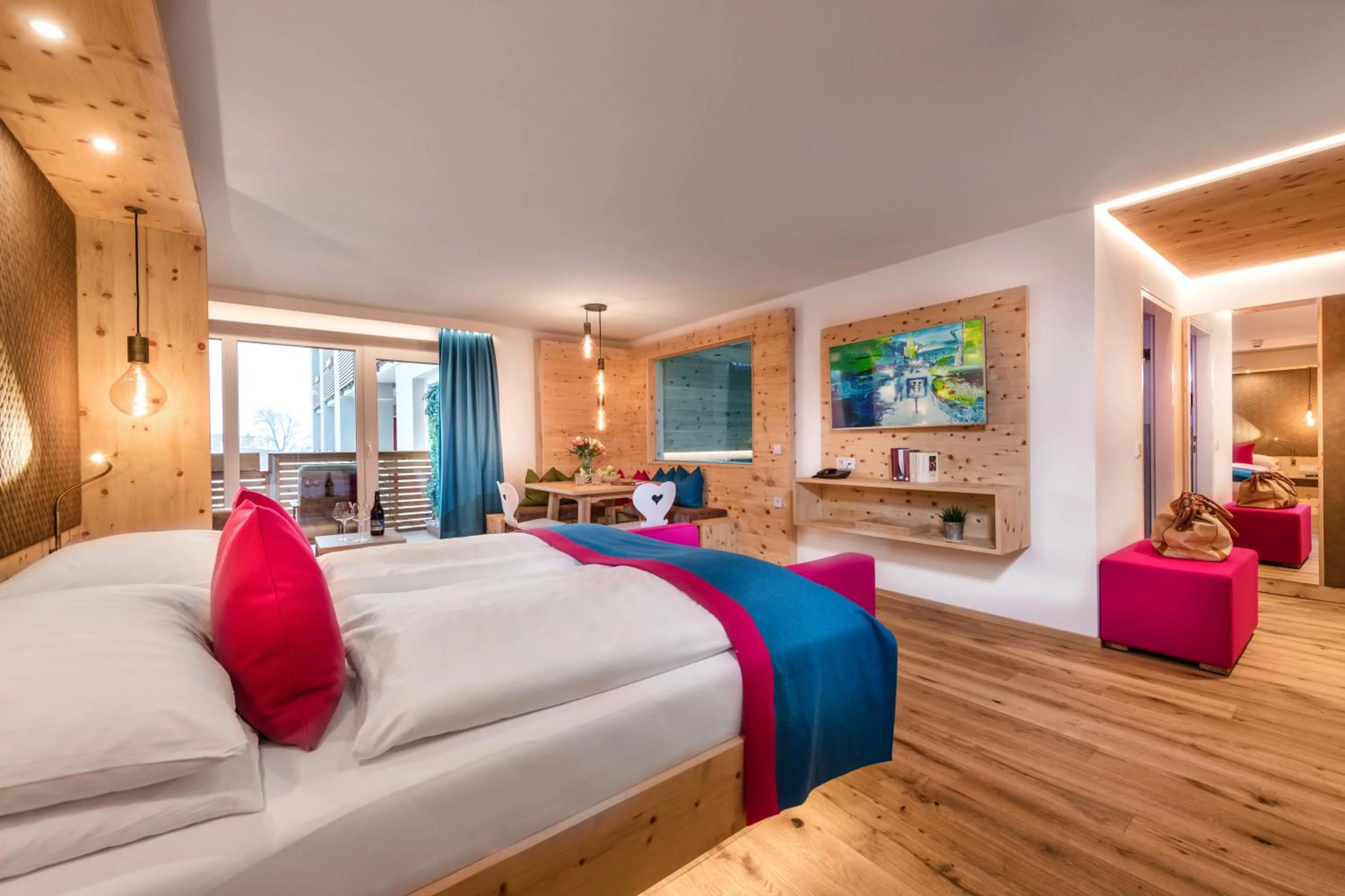 Decorative detail, Bed in Impuls Hotel Tirol