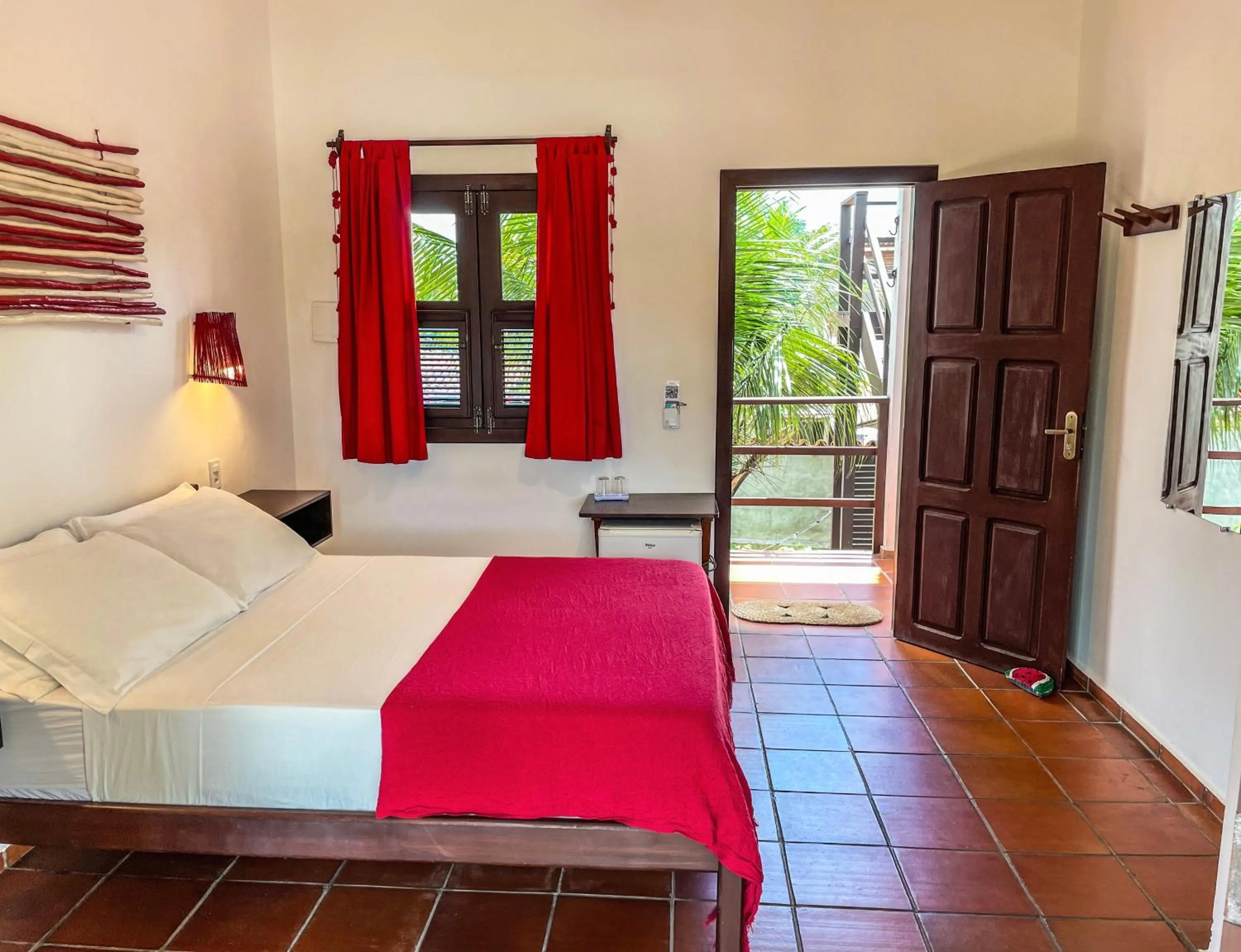 Bed in Pousada Atlantis