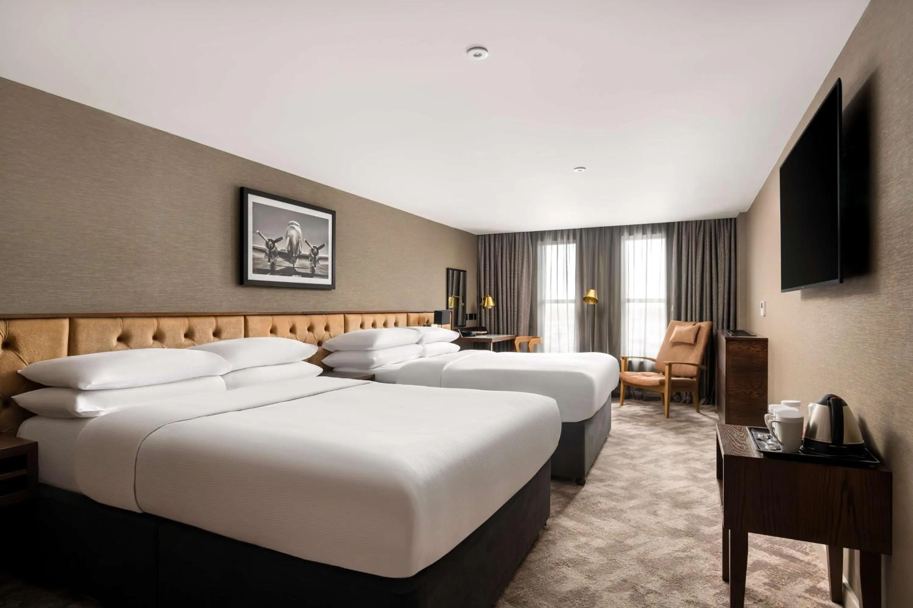Bed in DoubleTree by Hilton Hotel Newcastle International Airport