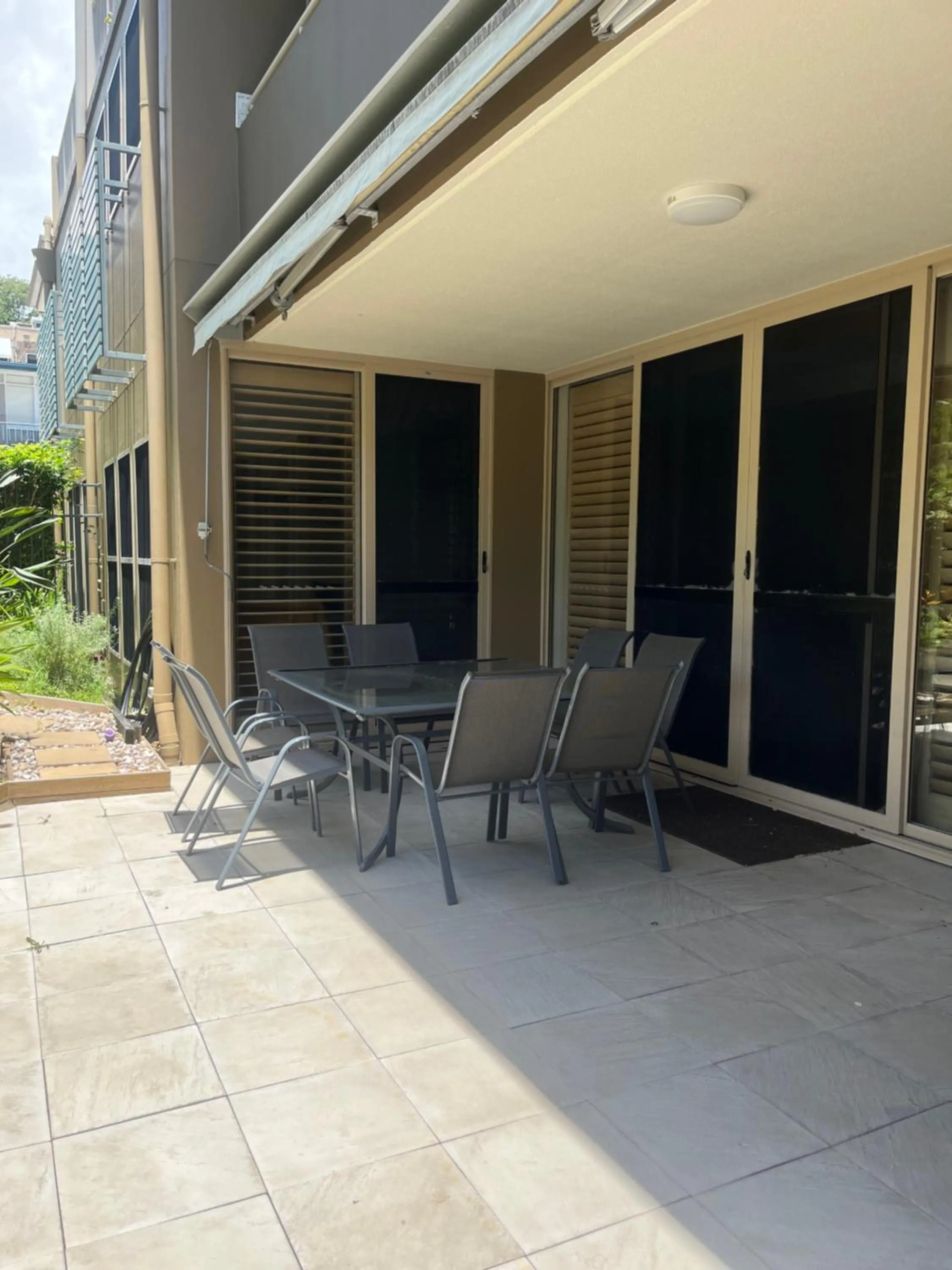 Patio in The Village Holiday Apartments at Burleigh Heads