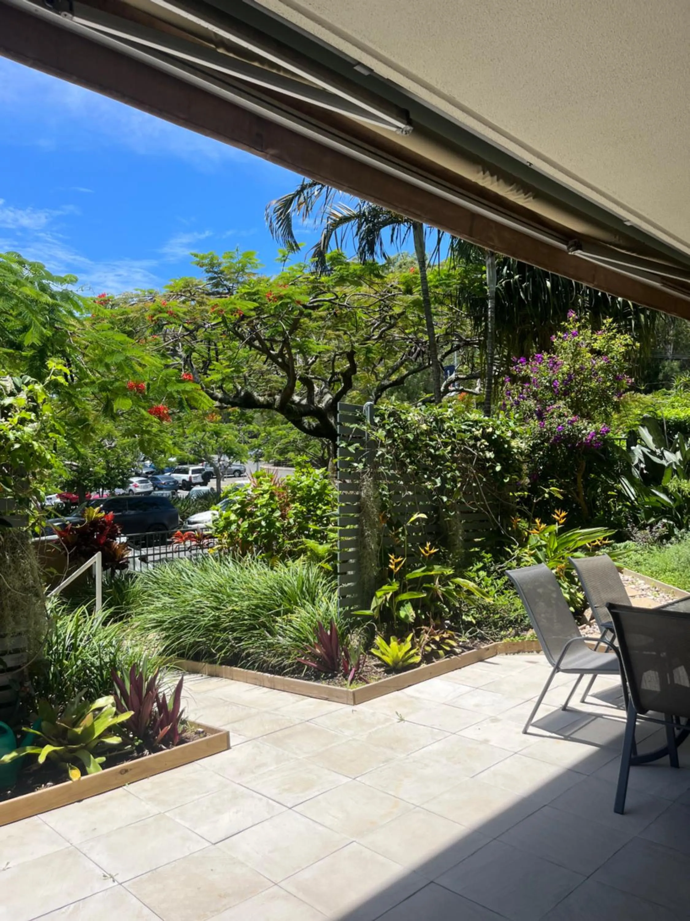 Patio in The Village Holiday Apartments at Burleigh Heads