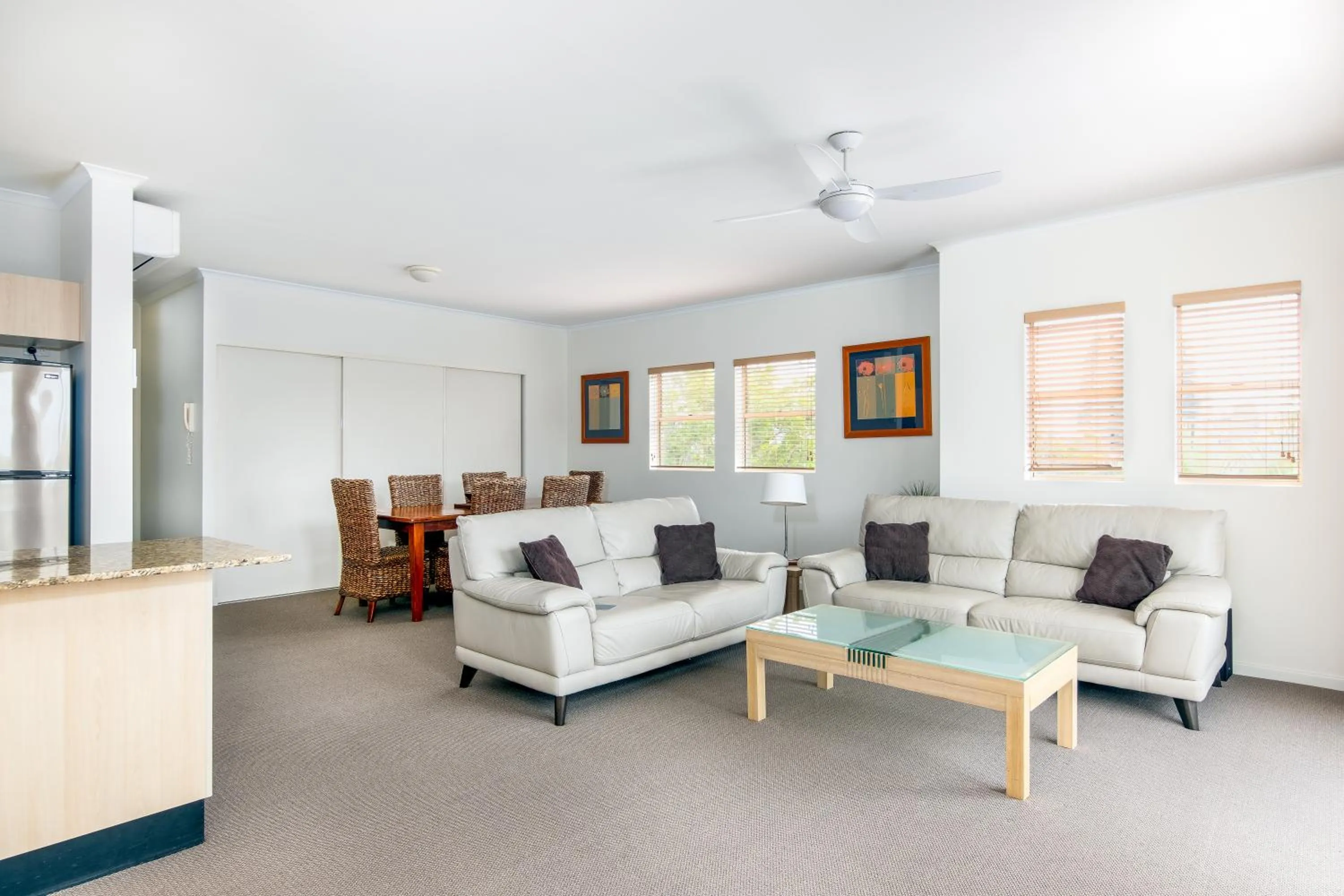 Living room in The Village Holiday Apartments at Burleigh Heads