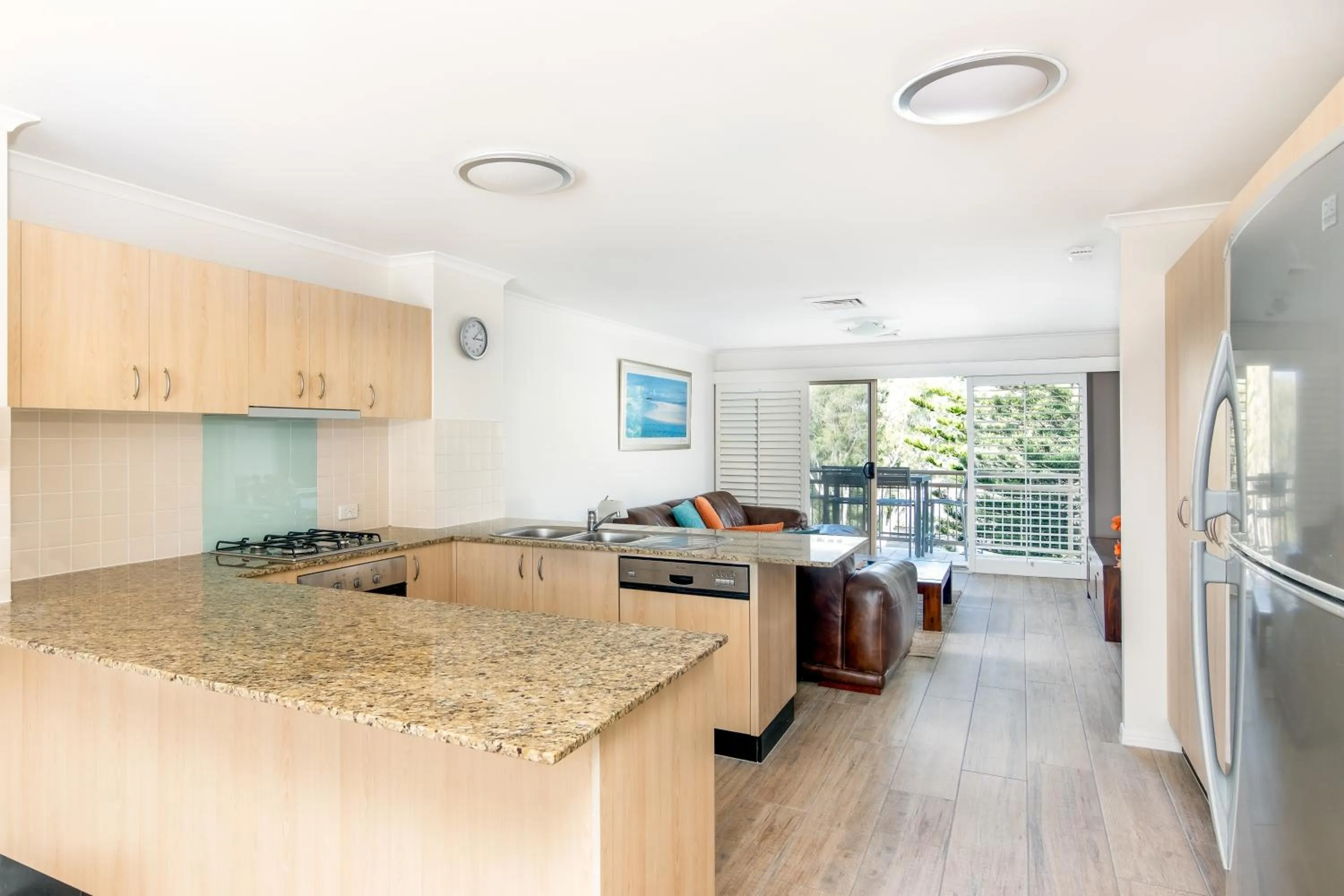 Kitchen or kitchenette in The Village Holiday Apartments at Burleigh Heads