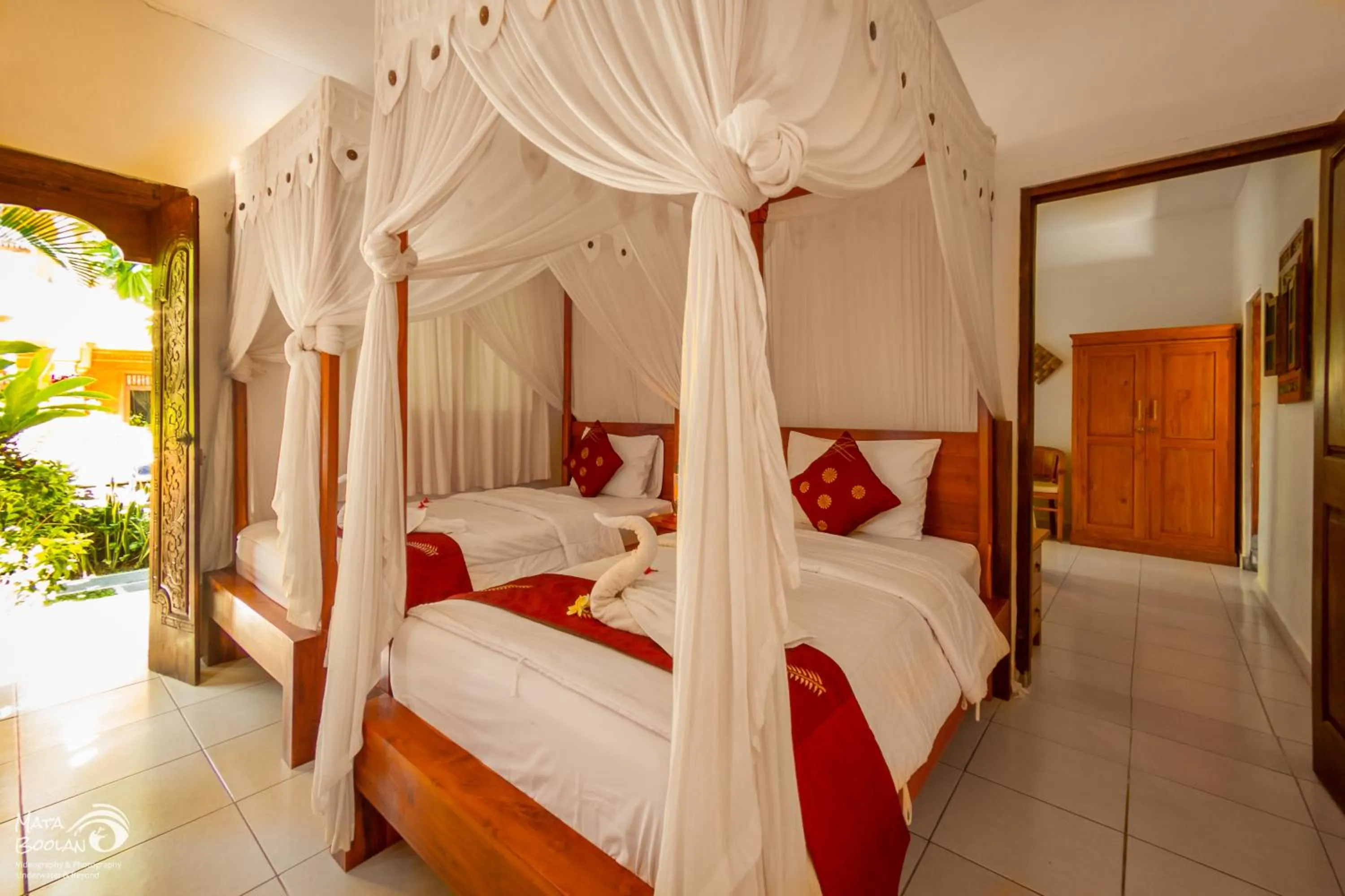 Bedroom, Bed in Rama Shinta Hotel Candidasa