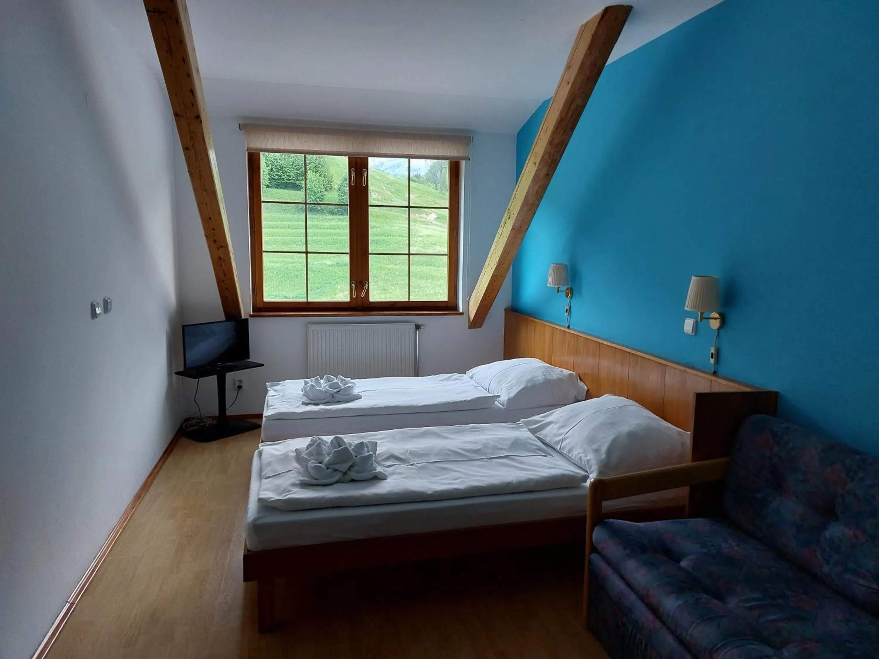 Twin Room with Mountain View in Hotel Gold