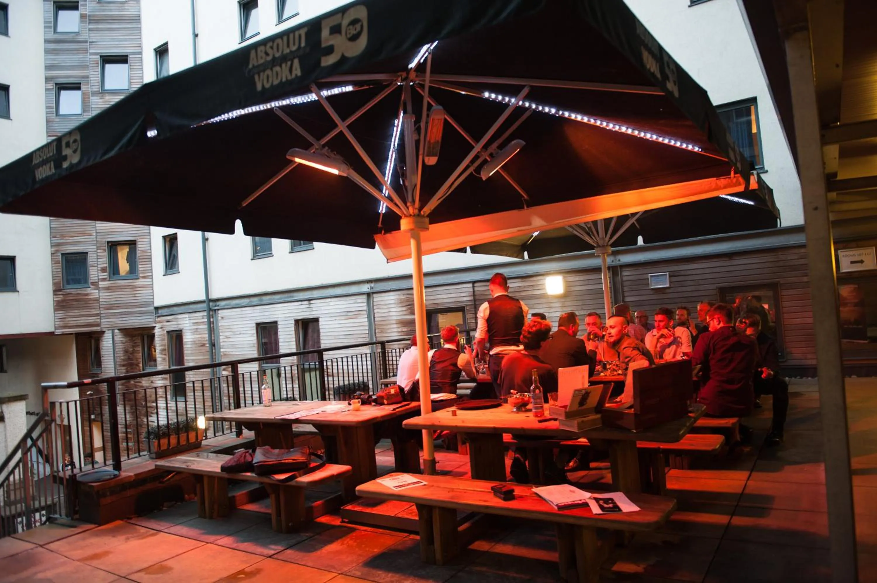 Patio, Guests in Smart City Hostels by Safestay, Edinburgh