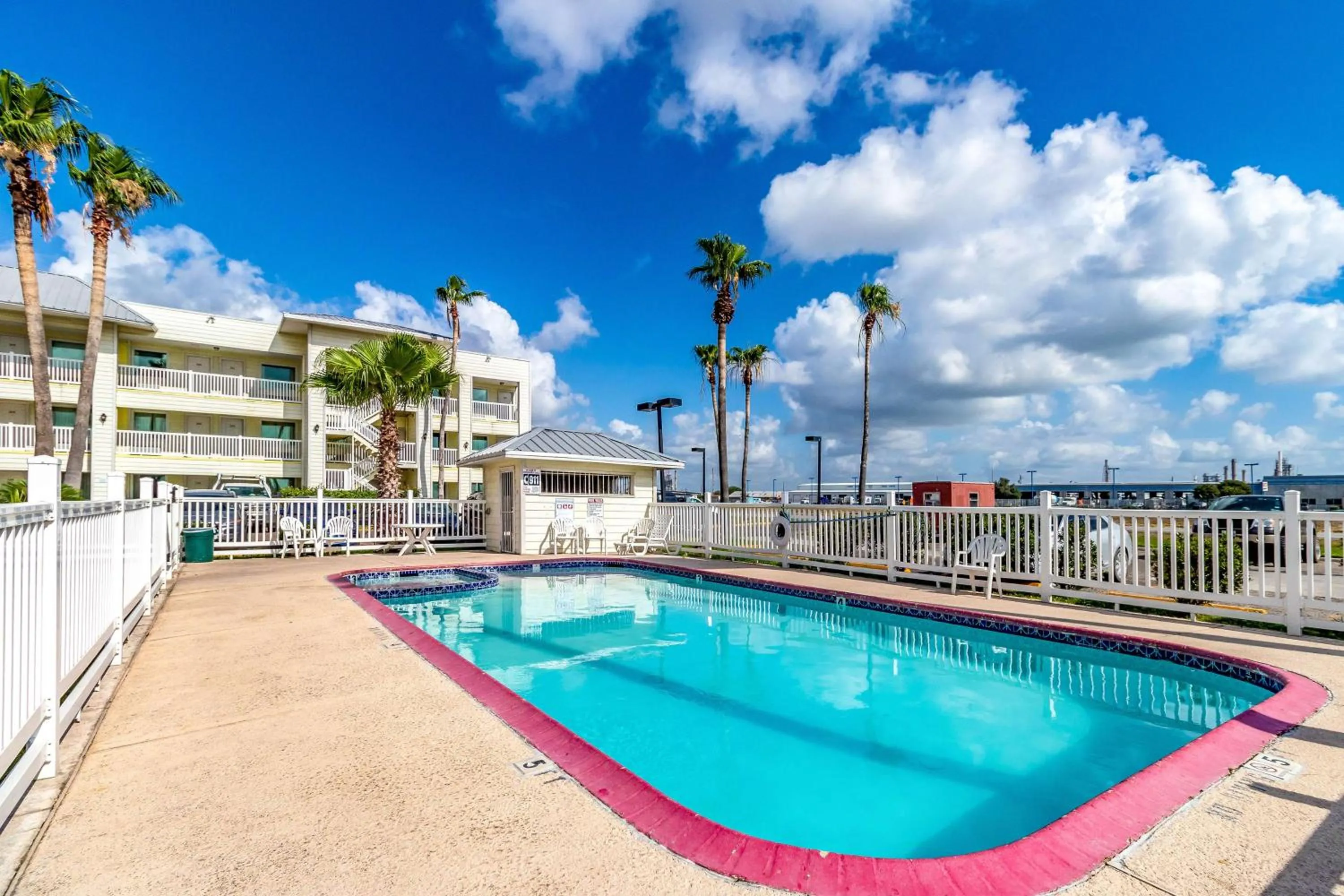 Pool view in Studio 6-Corpus Christi, TX - North