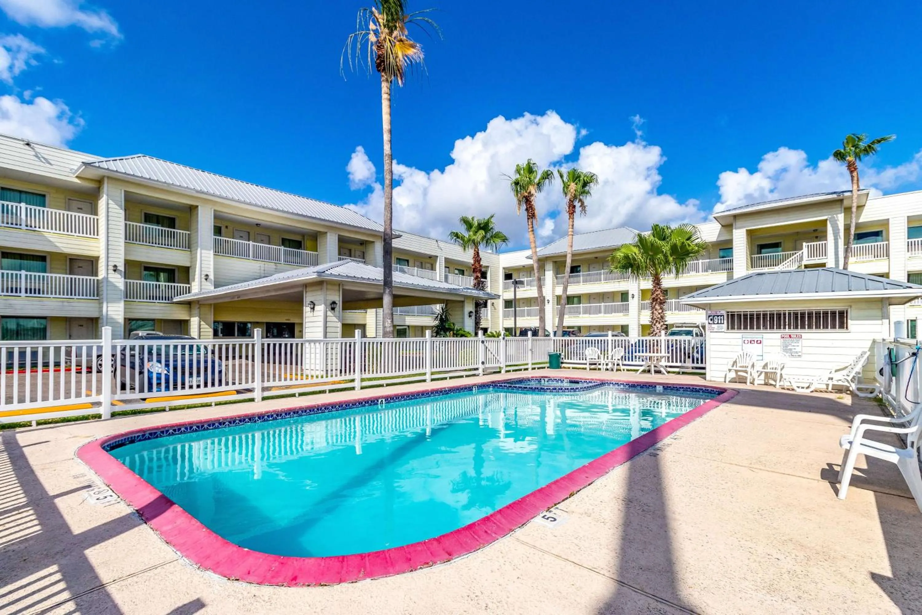 Pool view in Studio 6-Corpus Christi, TX - North