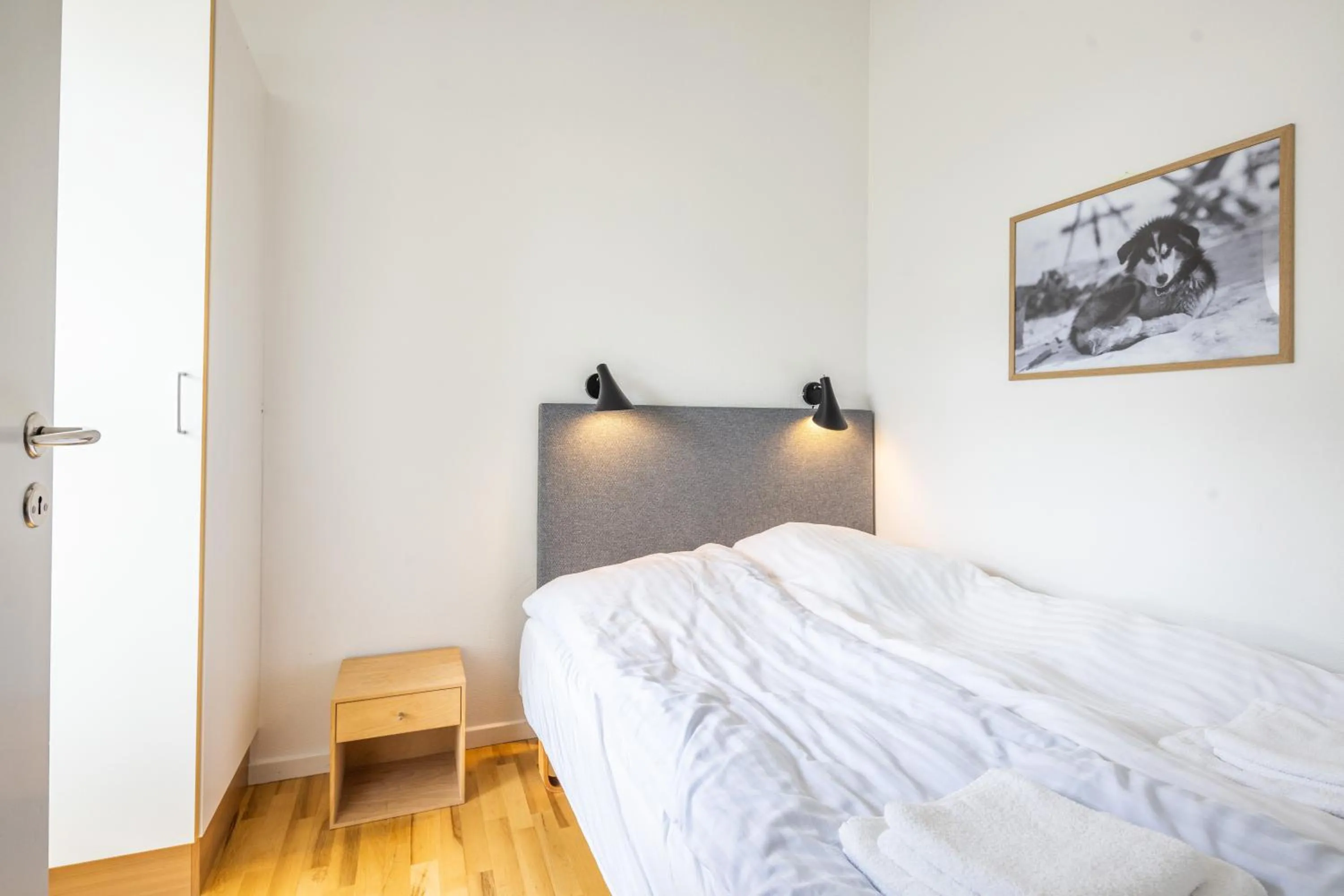 Bed in Hotel Icefiord