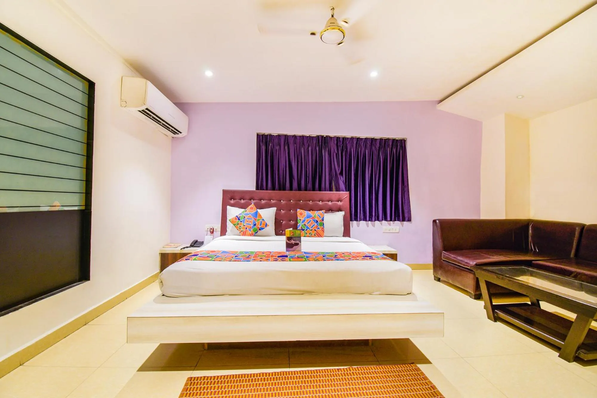 View (from property/room), Bed in FabHotel Pentagon Next - Bhubaneswar Railway Station