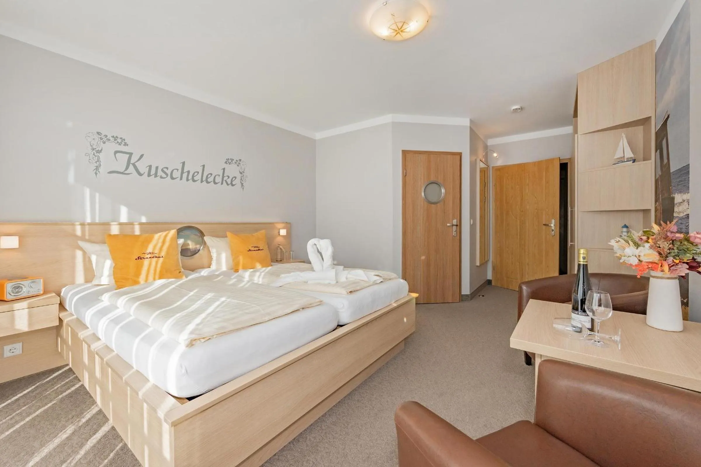 Bed in Aparthotel Strandhus