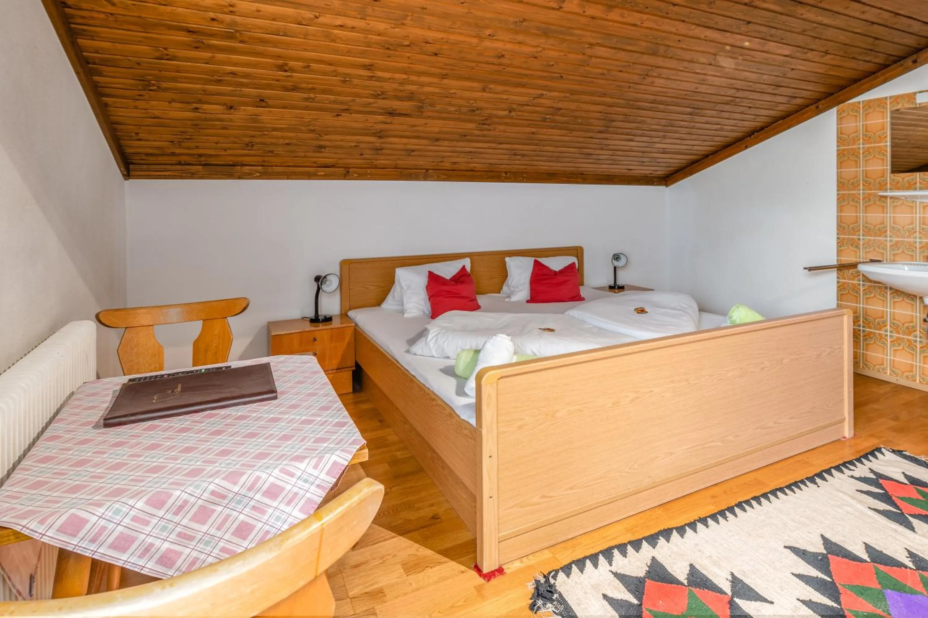 Bed in Panoramahotel Stocker